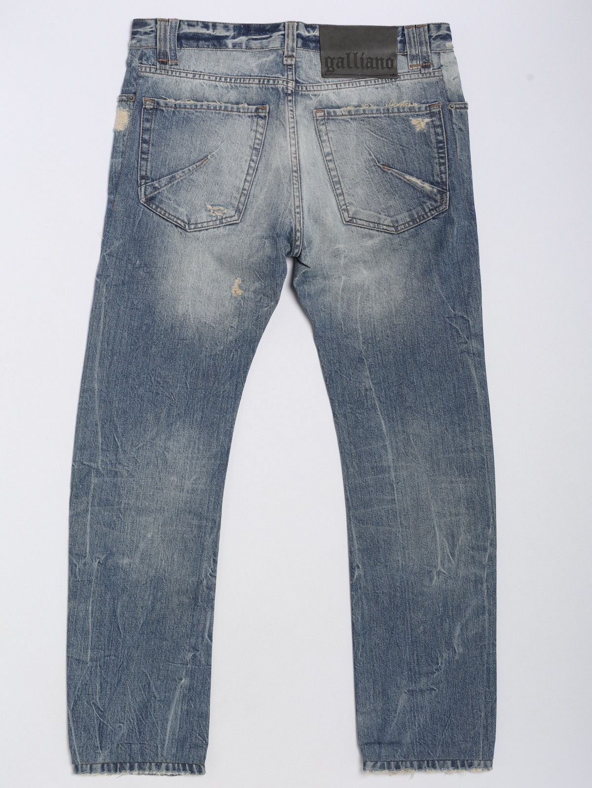 John Galliano Galliano Denim Jeans Pants Distressed Washed Mens Trousers Size US 32 / EU 48 - 2 Thumbnail