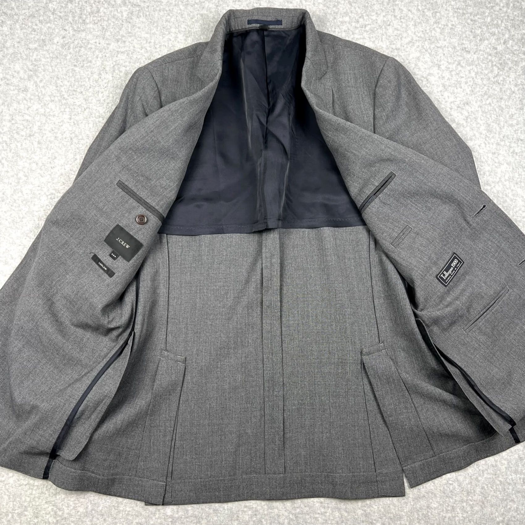 J.Crew J Crew Ludlow Tollegno 1900 Wool Suit Jacket Blazer SPort Coat 38R Grey Mens Size 38R - 3 Thumbnail