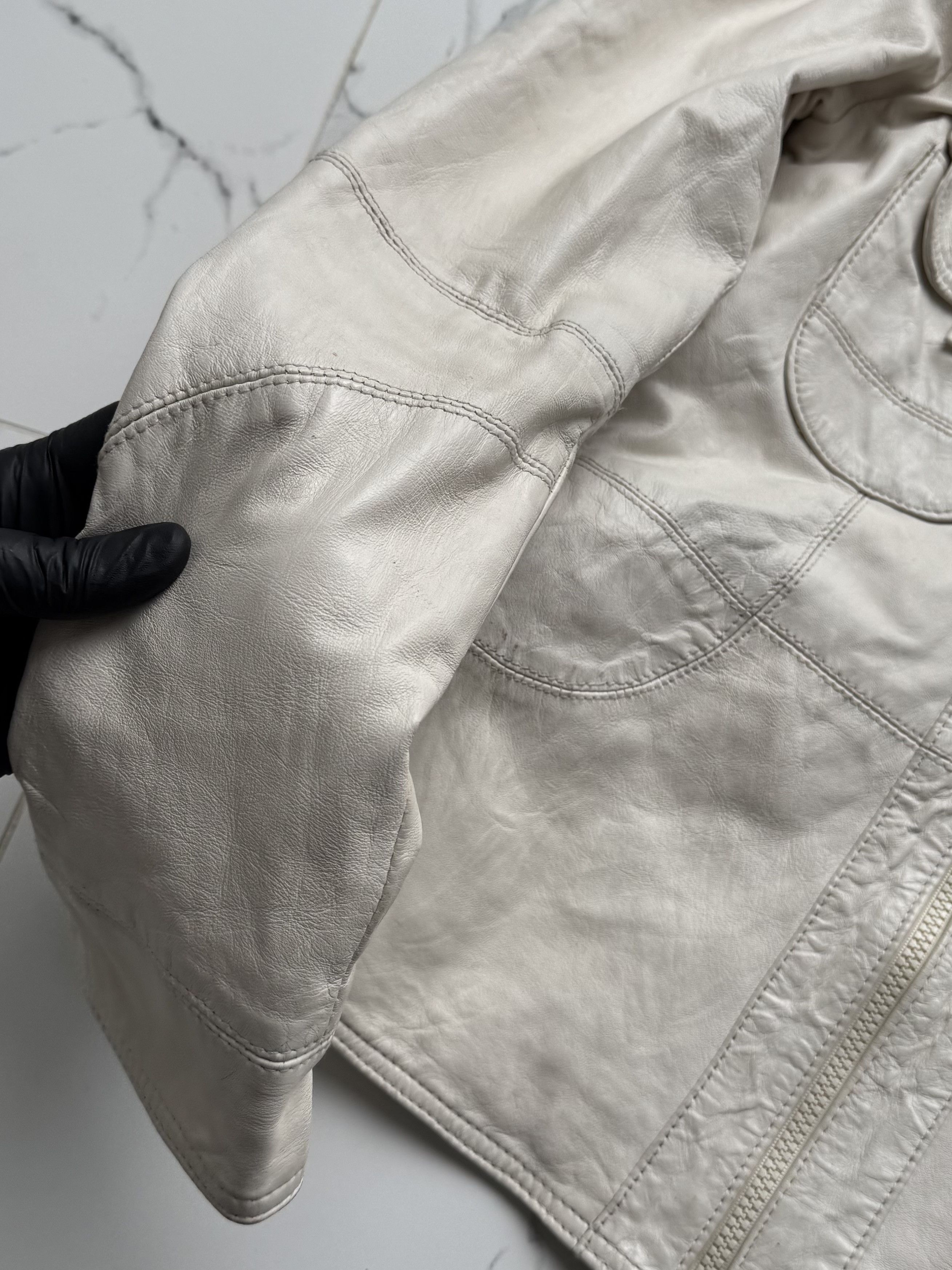 Genuine Leather Leather Jacket Women Zip Utility Fitted Pocket Y2K Size M Size M / US 6-8 / IT 42-44 - 9 Thumbnail