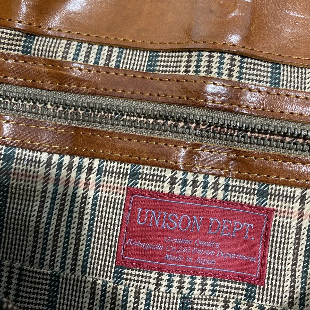Japanese Brand 📌Vintage Leather Bag Genuine Unison Dept. Size ONE SIZE - 20 Thumbnail