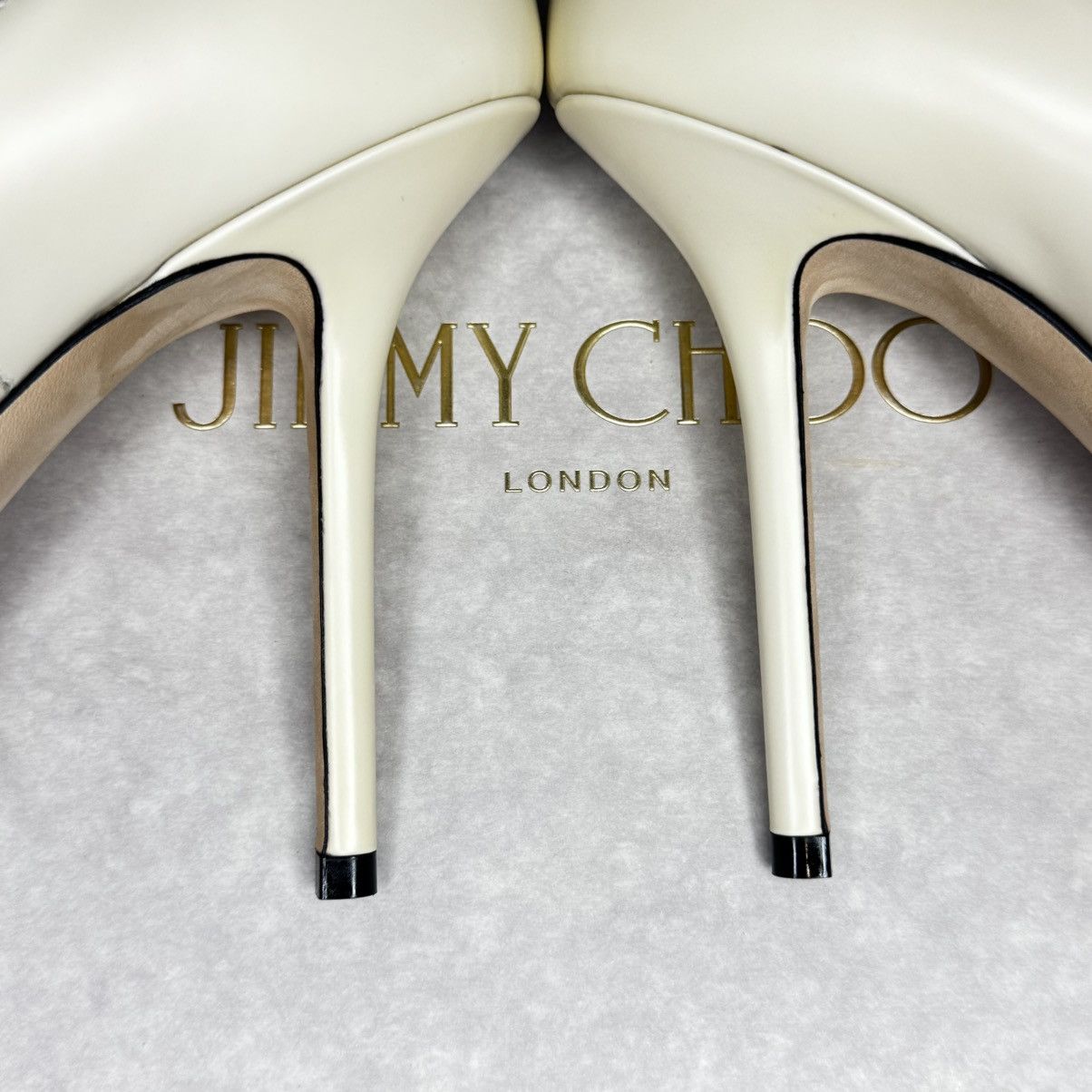 Jimmy Choo Jimmy Choo Ava 100 Pumps – Liquid Leather – Linen Size US 10 / IT 40 - 3 Thumbnail