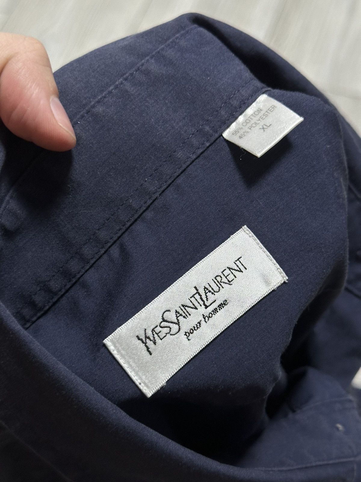 Yves Saint Laurent Vintage Yves Saint Laurent Blue Short Sleeve Shirt size XL Size US XL / EU 56 / 4 - 4 Thumbnail