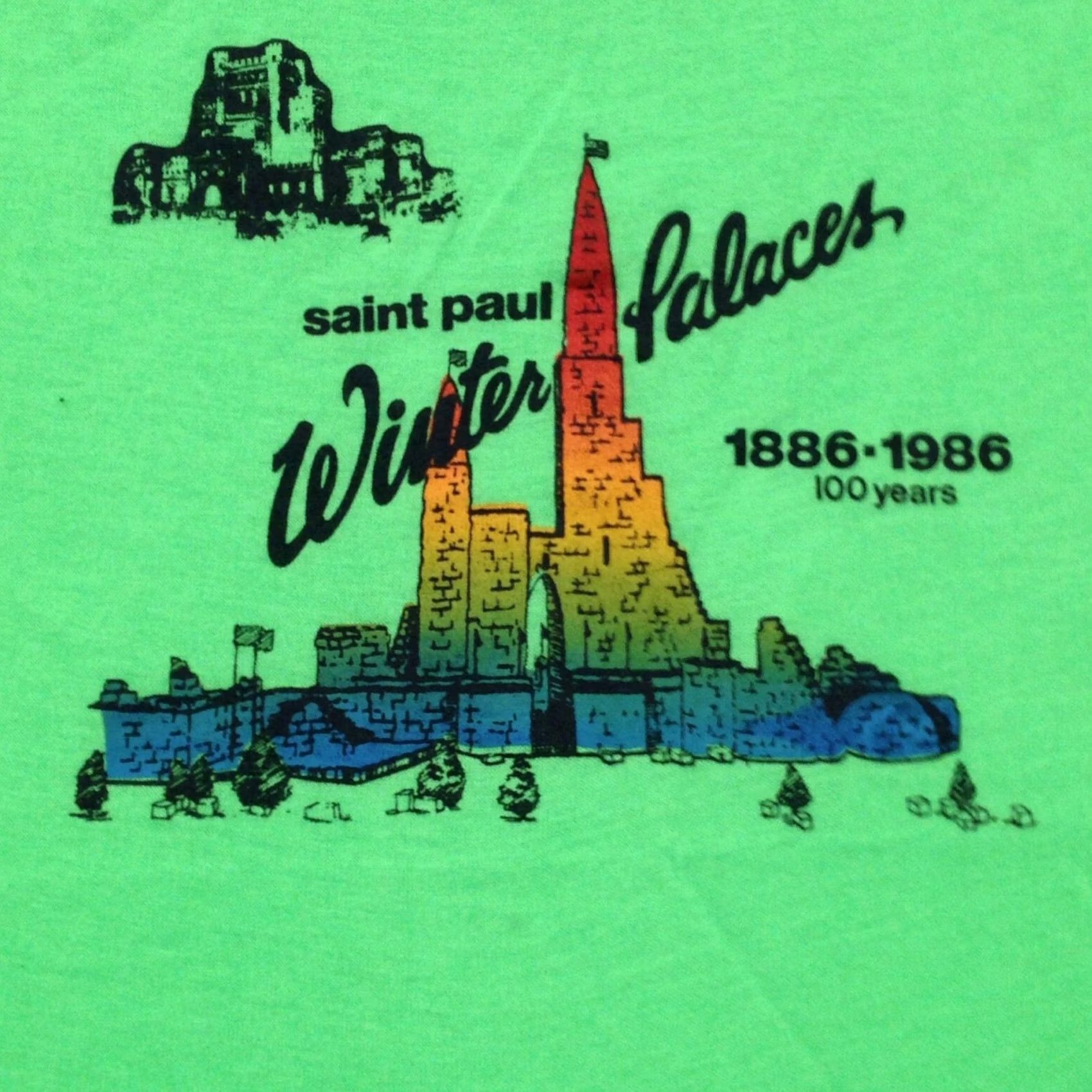 Vintage vtg 80s ST. PAUL WINTER PALACES MUSCLE T-Shirt M/L acrylic tank ice green Men Adult M 80s Beach SpeedsIgnite Men Size US M / EU 48-50 / 2 - 3 Thumbnail