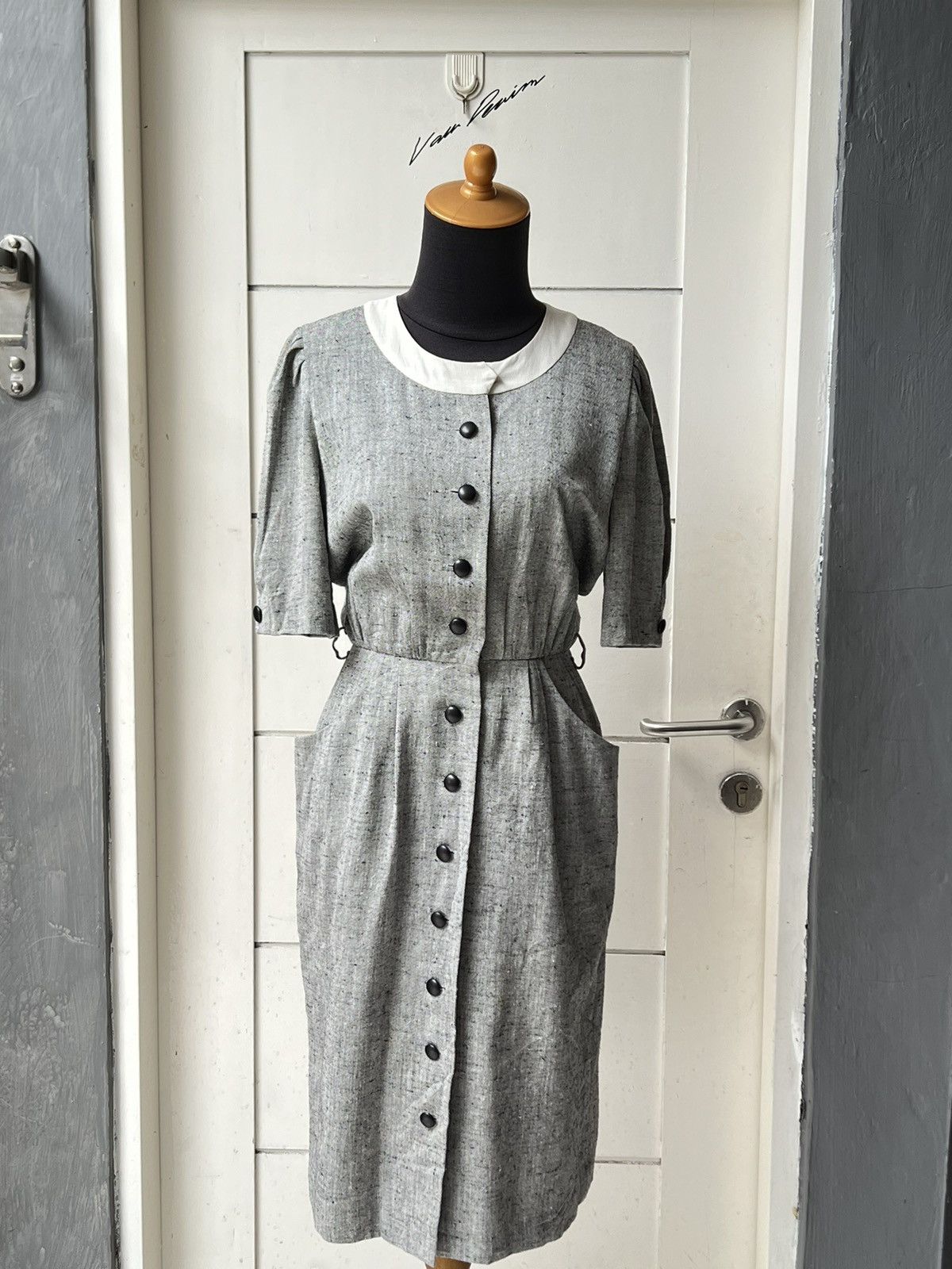 Balmain Miss Balmain Grey Dress Size XS / US 0-2 / IT 36-38 - 6 Thumbnail
