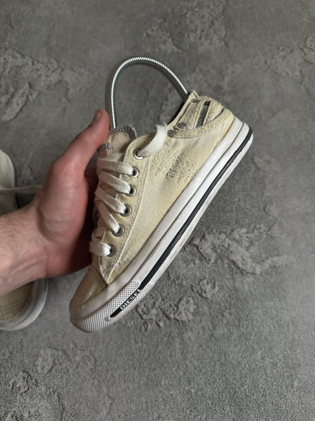 Diesel Diesel US6/EUR36/JPN23 low top denim sneakers shoes Y2K 90s Size US 6 / IT 36 - 10 Thumbnail