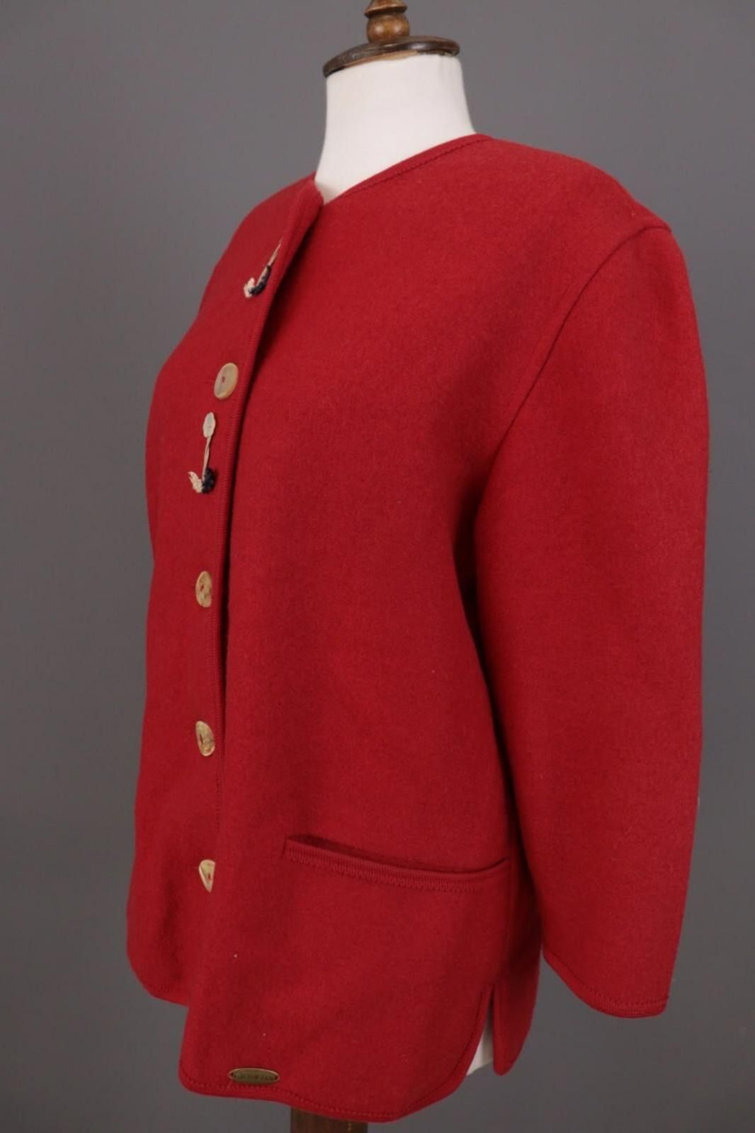 GIESSWEIN Giesswein Red Austeia Wool Jacket Size GB 36 / USA 10 / E 44 Size L / US 10 / IT 46 - 9 Thumbnail