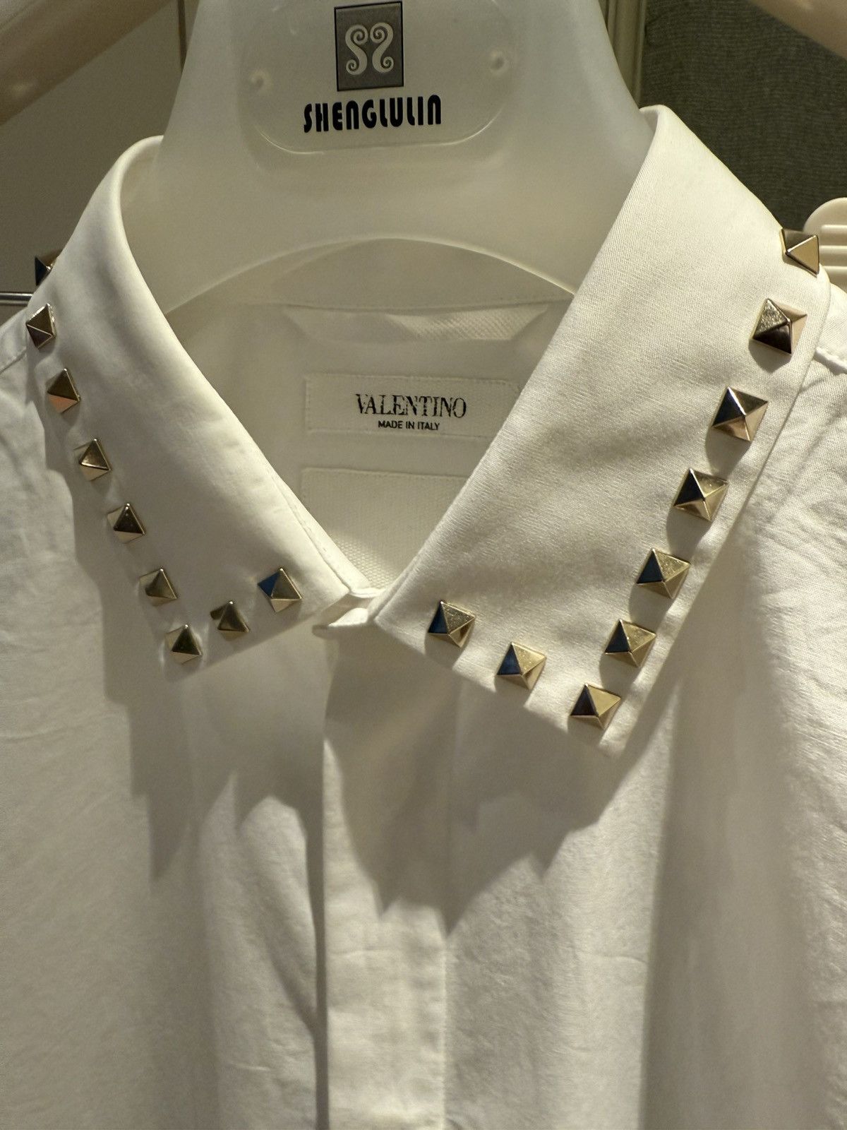 Valentino Rockstud poplin shirt collar size 39 Size US M / EU 48-50 / 2 - 5 Thumbnail