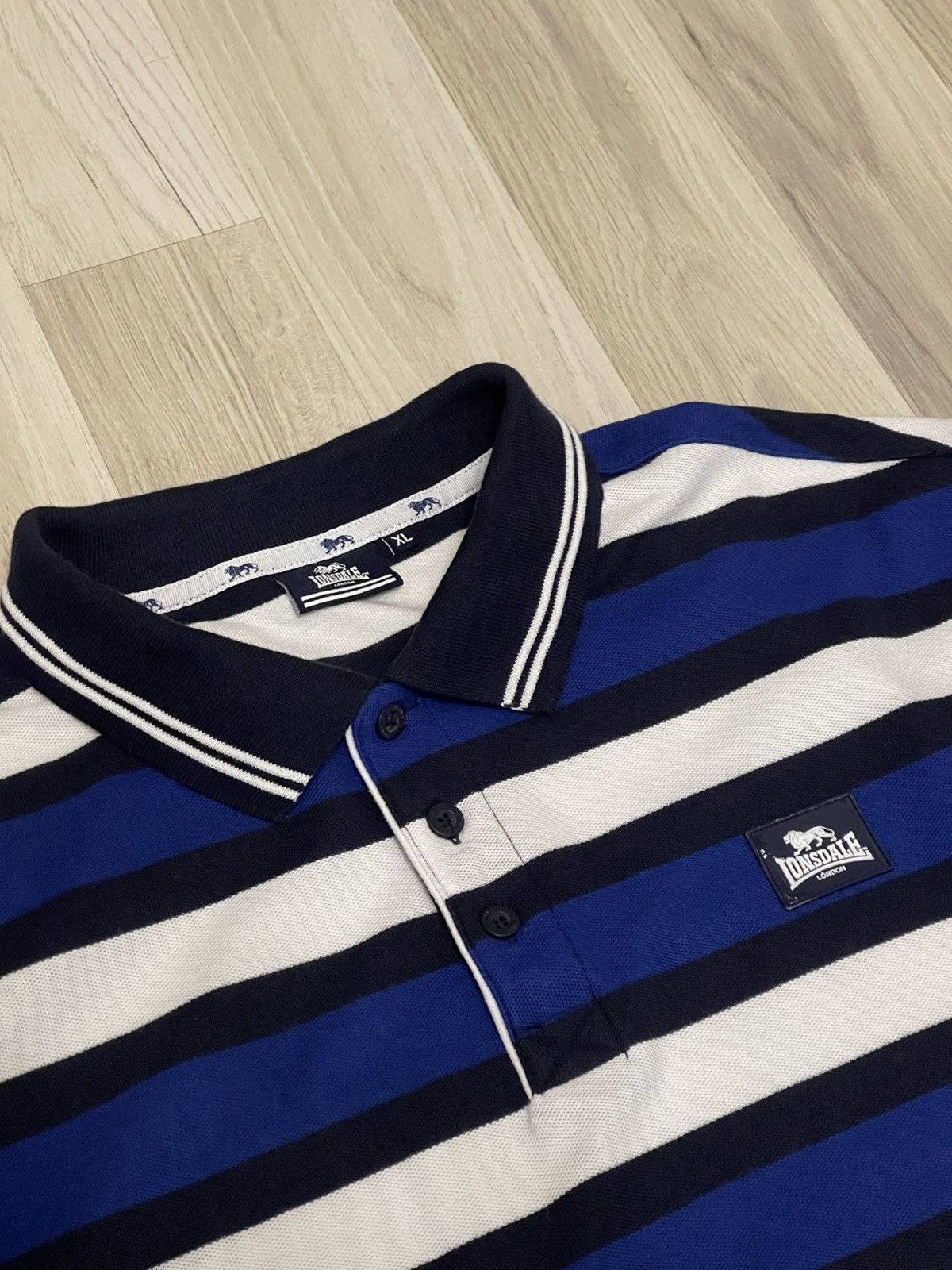 Lonsdale Lonsdale London Dark Blue Striped Polo Size US L / EU 52-54 / 3 - 2 Thumbnail