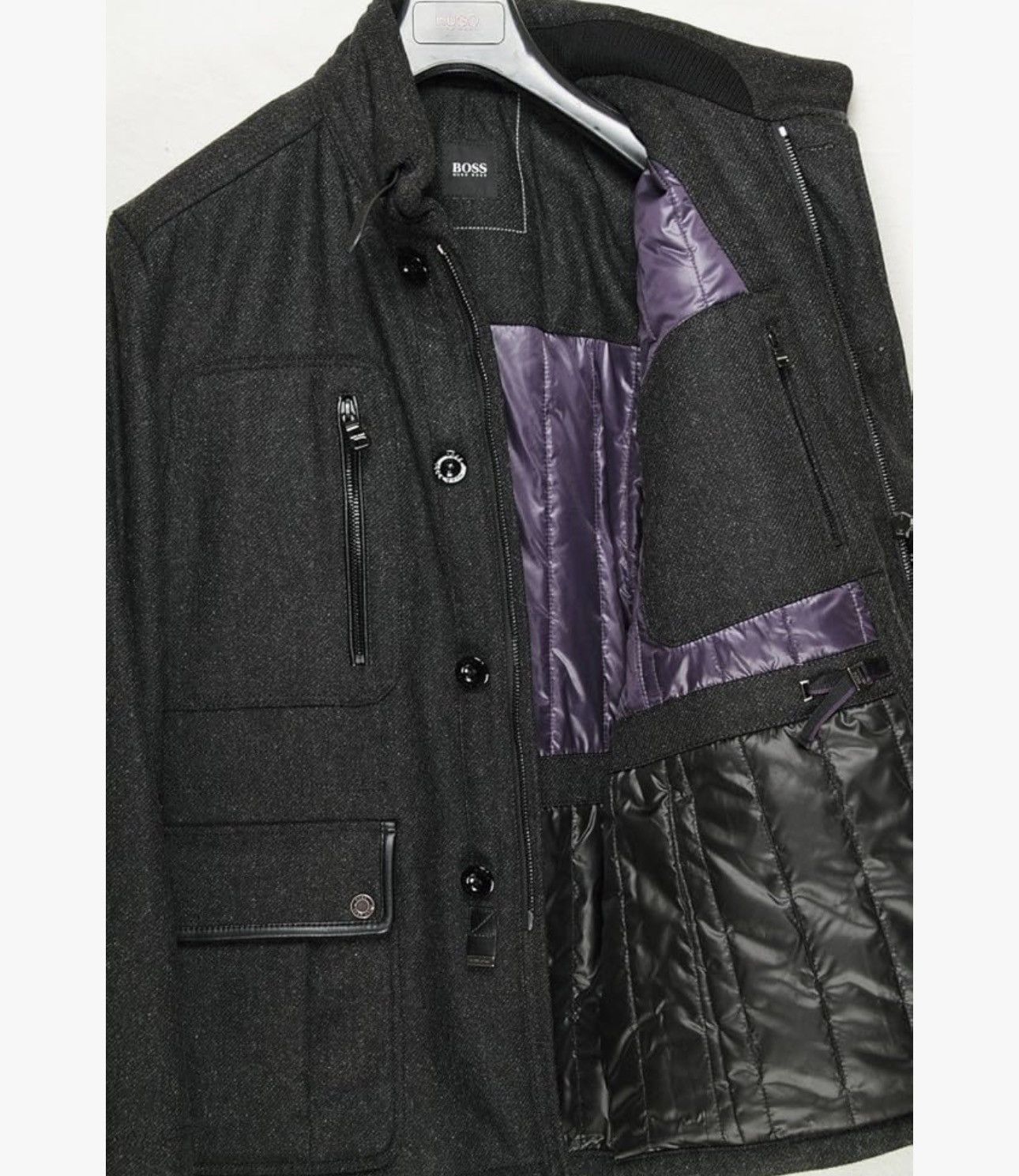 Hugo Boss BOSS Hugo Tabox Black Label Winter Jacket Anthracite Wool Size US L / EU 52-54 / 3 - 13 Thumbnail