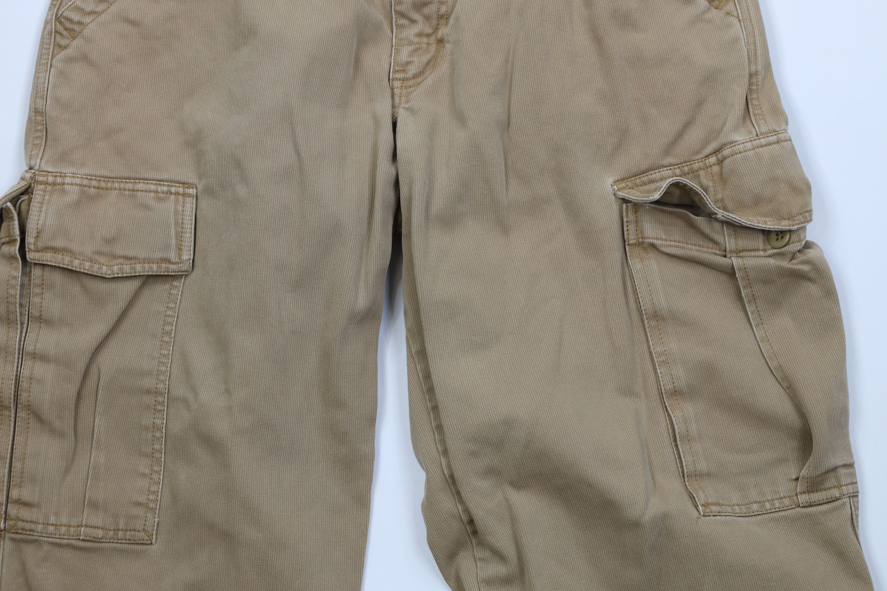 Vintage Vintage Y2K Streetwear Heavy Ribbed Whipcord Wide Leg Pants Size US 30 / EU 46 - 3 Thumbnail