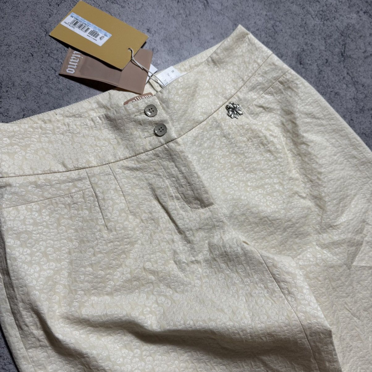 John Galliano NEW Galliano 00s Hose Flared Pants Size 26" / US 2 / IT 38 - 3 Thumbnail