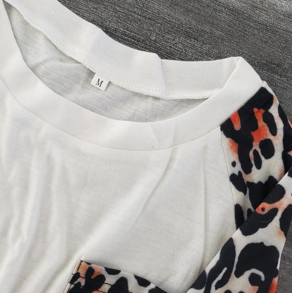 Designer White Jaguar Detailed Pocket Short Sleeve Size M / US 6-8 / IT 42-44 - 4 Thumbnail