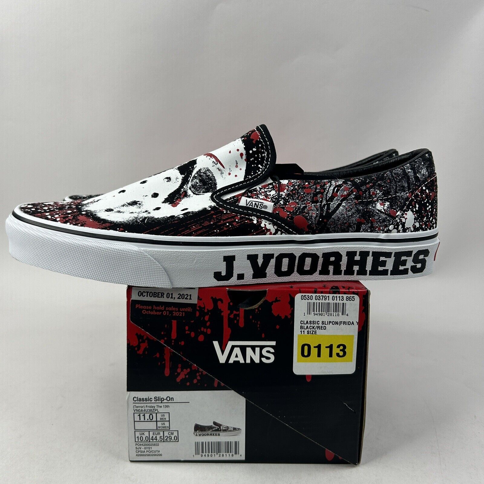 Vans Vans x House Of Terror Slip-On “Friday The 13th" 2024 Size US 11 / EU 44 - 4 Thumbnail