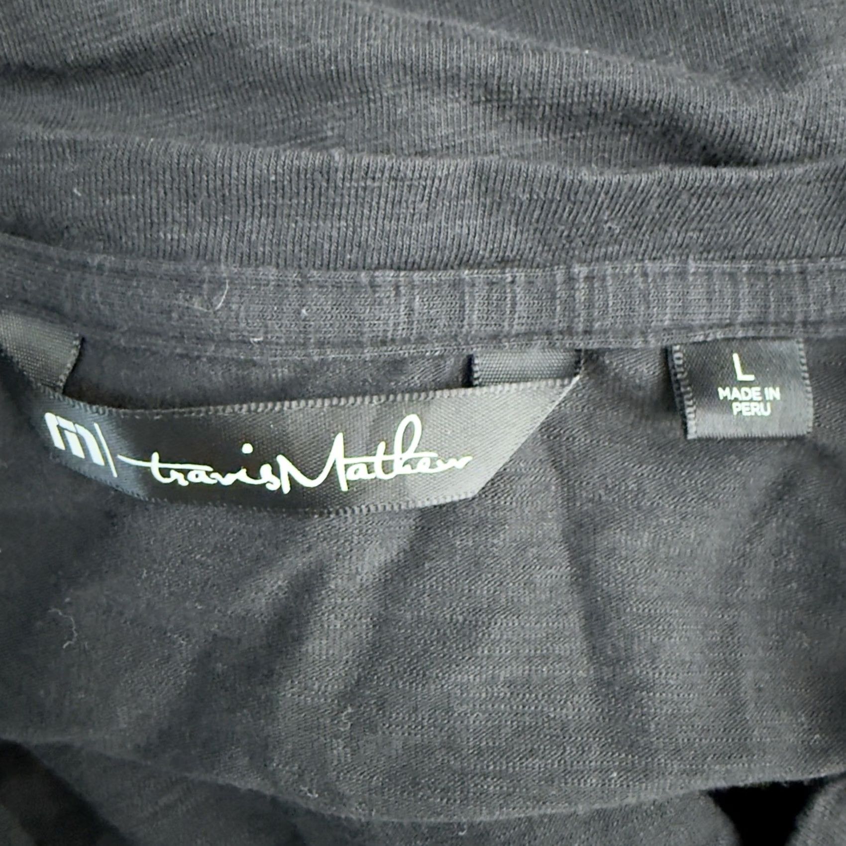 TravisMathew Travis Mathew V-Neck Tee Mens Size L Black Casual (2) Size US L / EU 52-54 / 3 - 4 Thumbnail