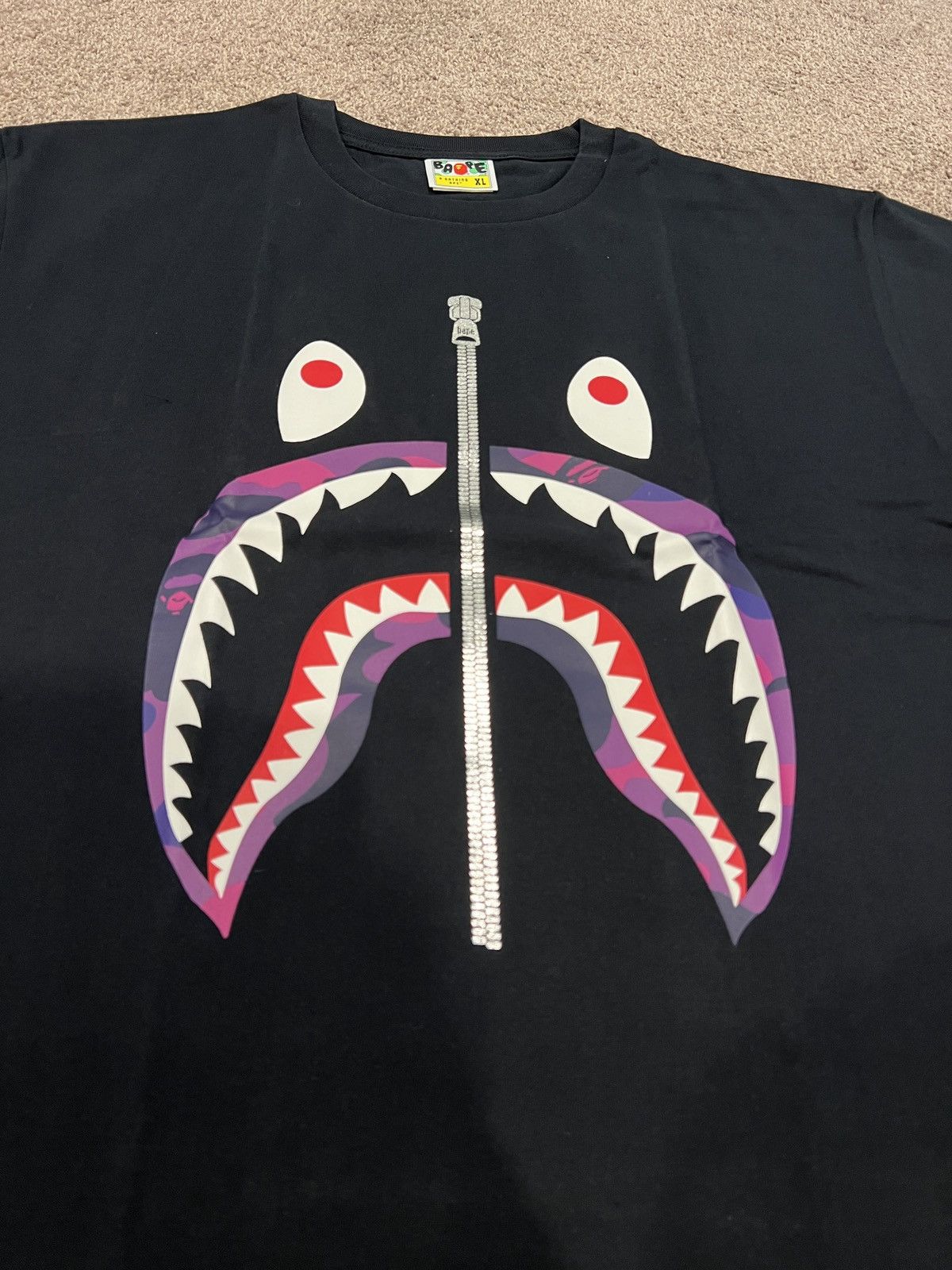 Bape Color Camo Shark Tee Size US XL / EU 56 / 4 - 2 Thumbnail