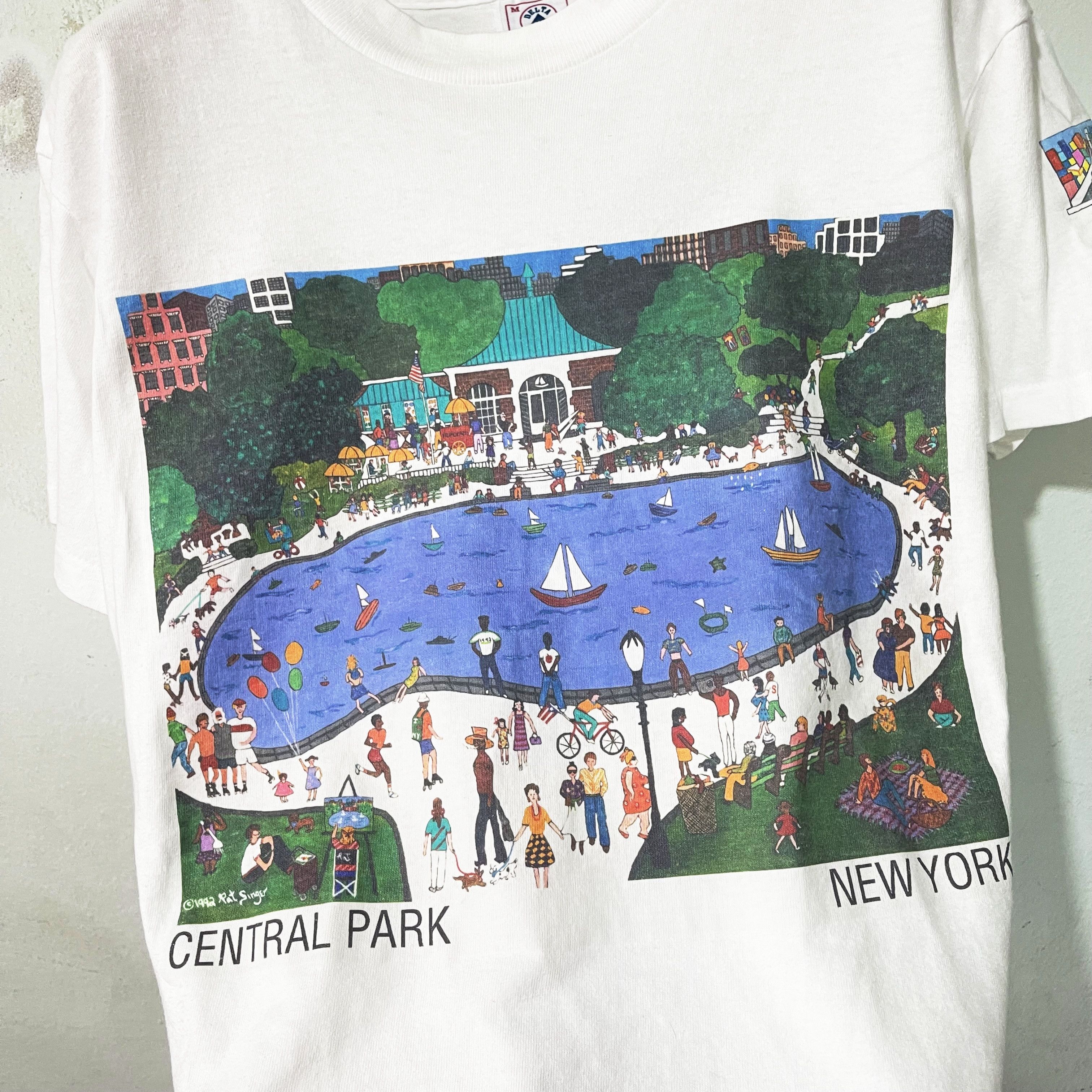 Vintage Vintage 90s Central Park New York T-Shirt Size US M / EU 48-50 / 2 - 2 Thumbnail