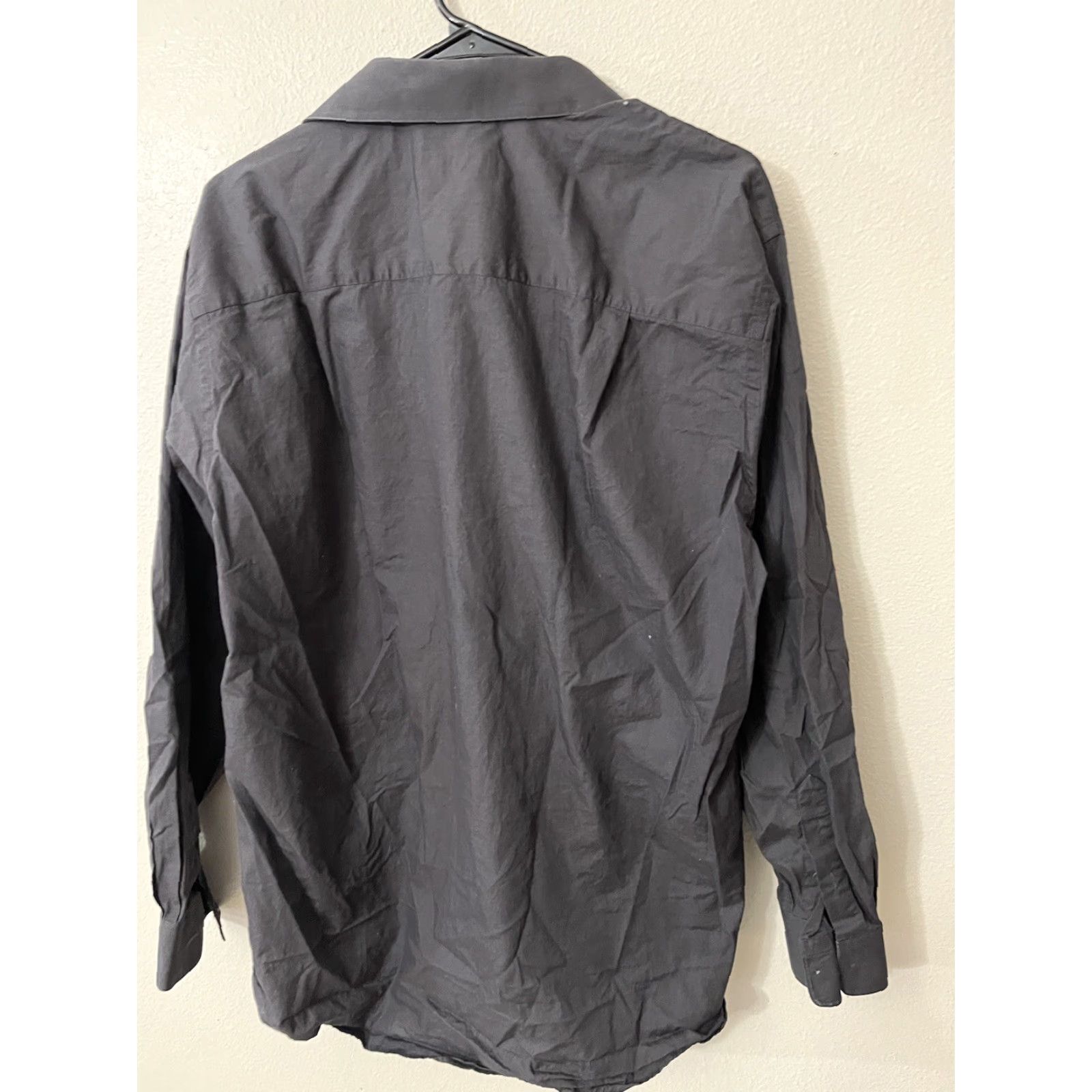 Calvin Klein Calvin Klein Shirt Men Satin Poplin Button-Up 16.5 Gray Long Sleeve 100% Cotton Size US L / EU 52-54 / 3 - 3 Thumbnail