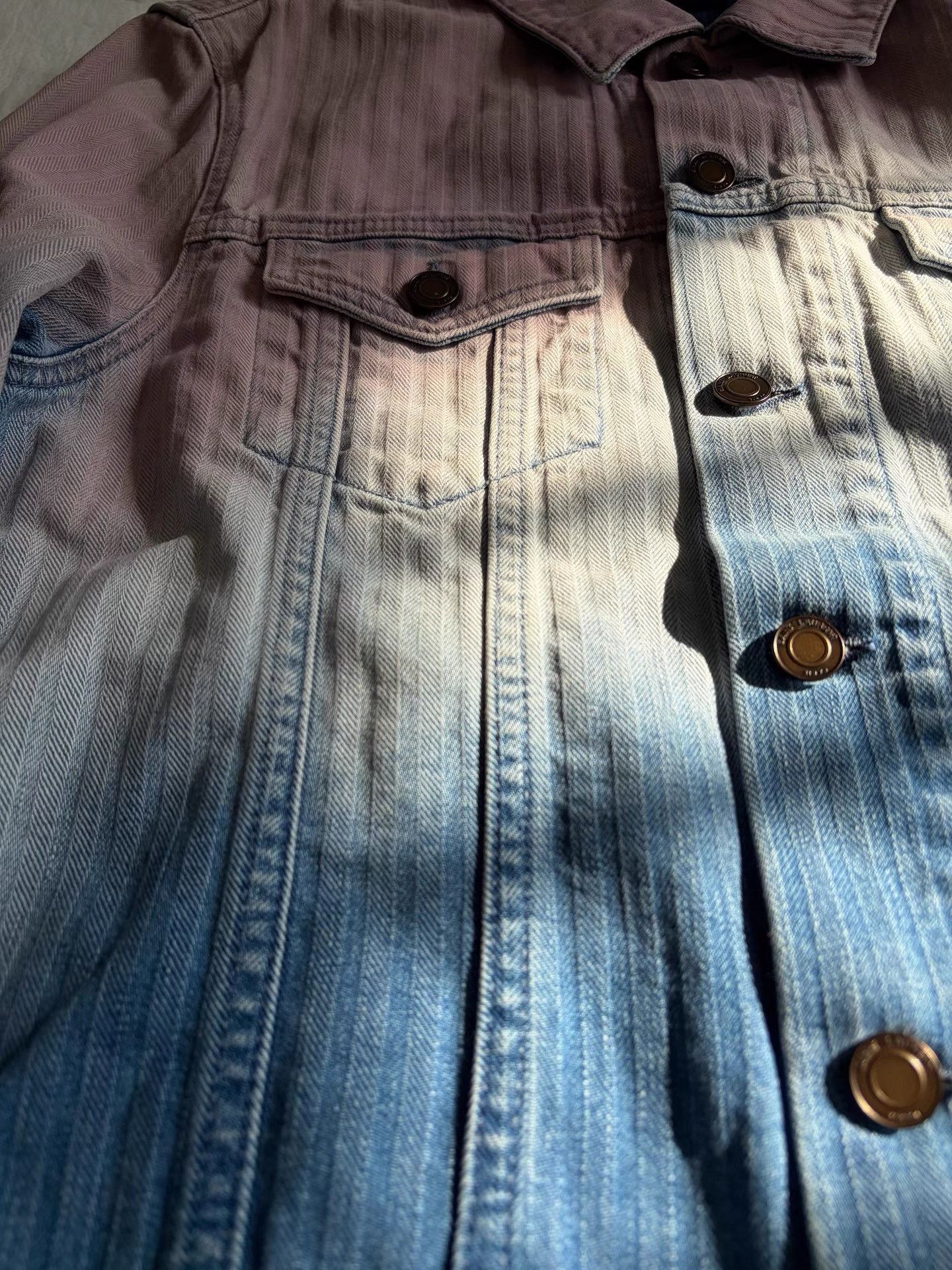 Saint Laurent Paris Saint Laurent Men's Gradient Denim Jacket K33 Size US XL / EU 56 / 4 - 5 Thumbnail