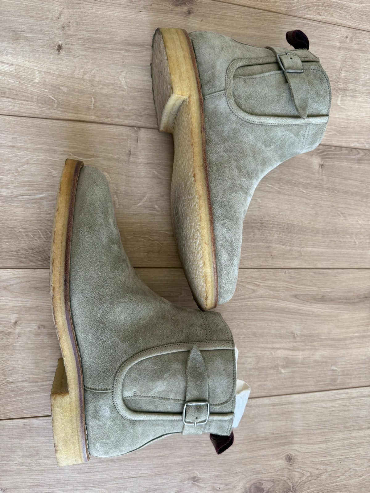 Other Cartujano Espana Men's Buckle-Strap Suede Chelsea Boots Size US 9 / EU 42 - 6 Thumbnail