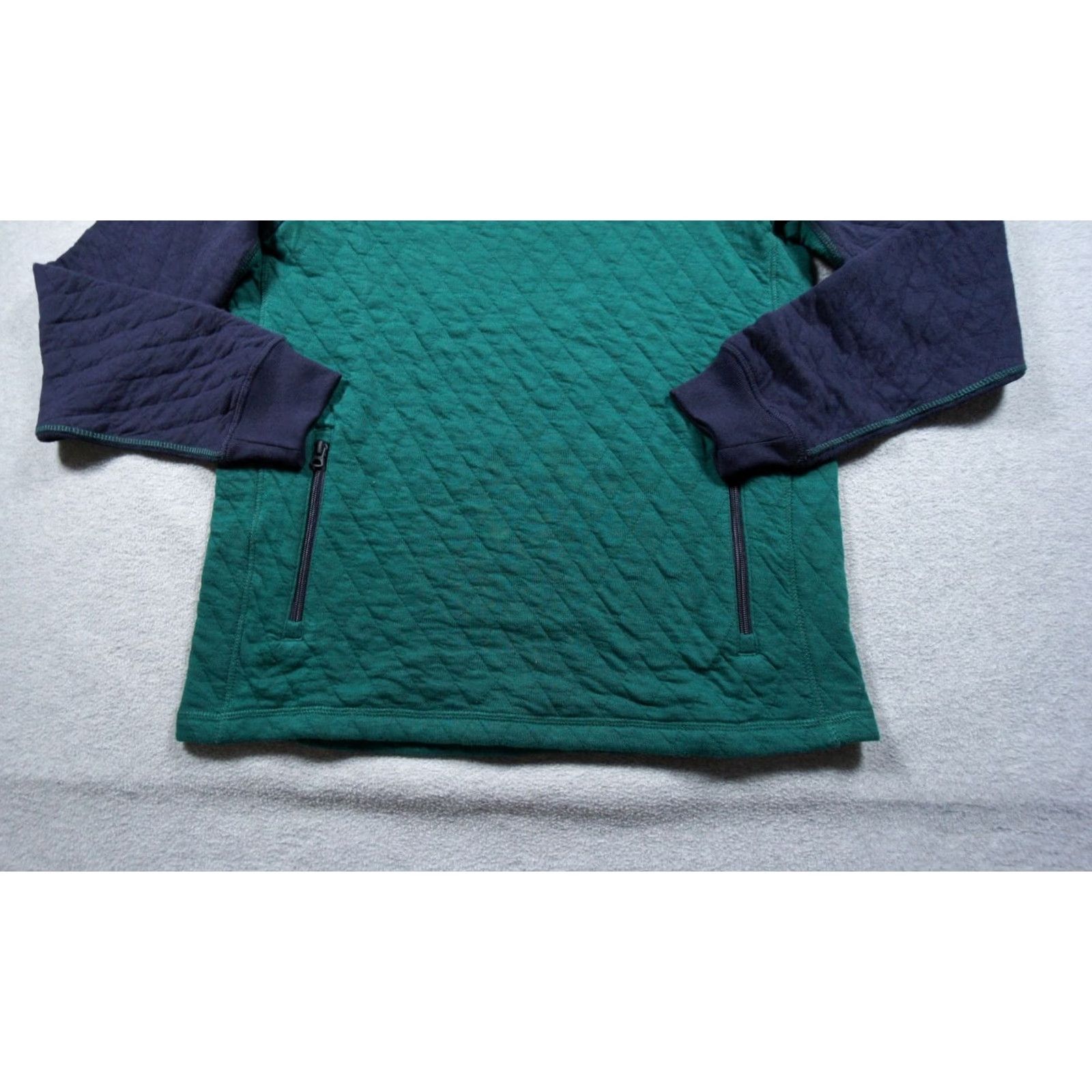 J.Crew JCrew Sweatshirt Mens Medium Green Colorblock Quilted 1/4 Zip Sweater NEW Size US M / EU 48-50 / 2 - 3 Thumbnail
