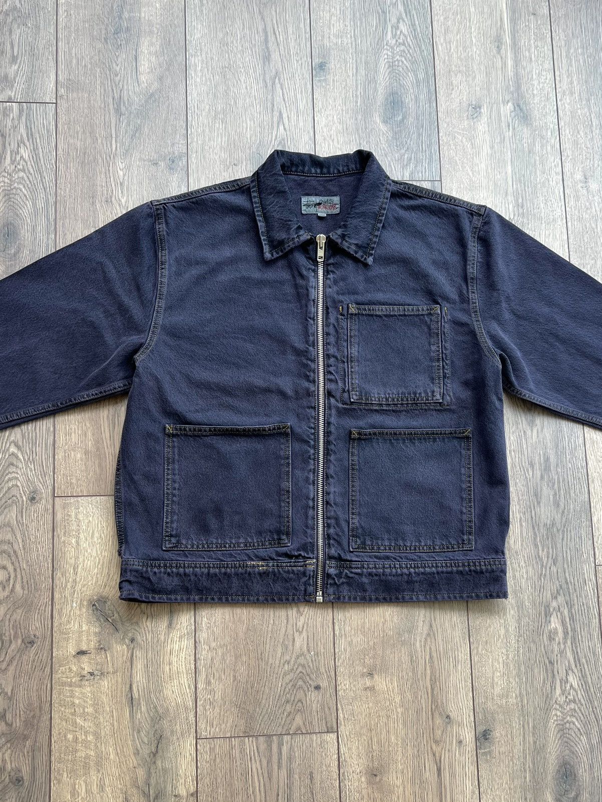 Stussy Stussy Denim Zip Up Work Jacket “Nightshade” Medium Size US M / EU 48-50 / 2 - 4 Thumbnail