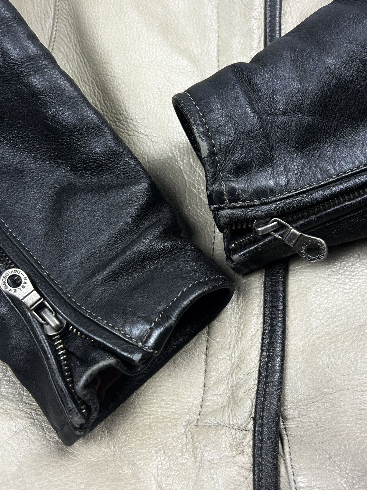 Avirex × Belstaff × Harley Davidson Womens vintage Harley Davidson Leather moto Jacket Racing Size S / US 4 / IT 40 - 10 Thumbnail