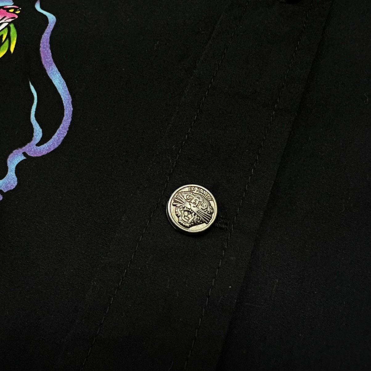 Christian Audigier × Ed Hardy × Vintage Vintage Ed Hardy shirt black big logo Size US XL / EU 56 / 4 - 8 Thumbnail