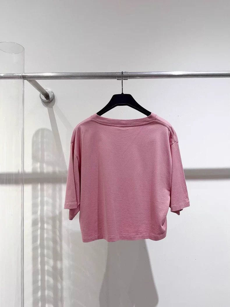 Celine New Celine Short Sleeve Crop Top Size S / US 4 / IT 40 - 2 Thumbnail