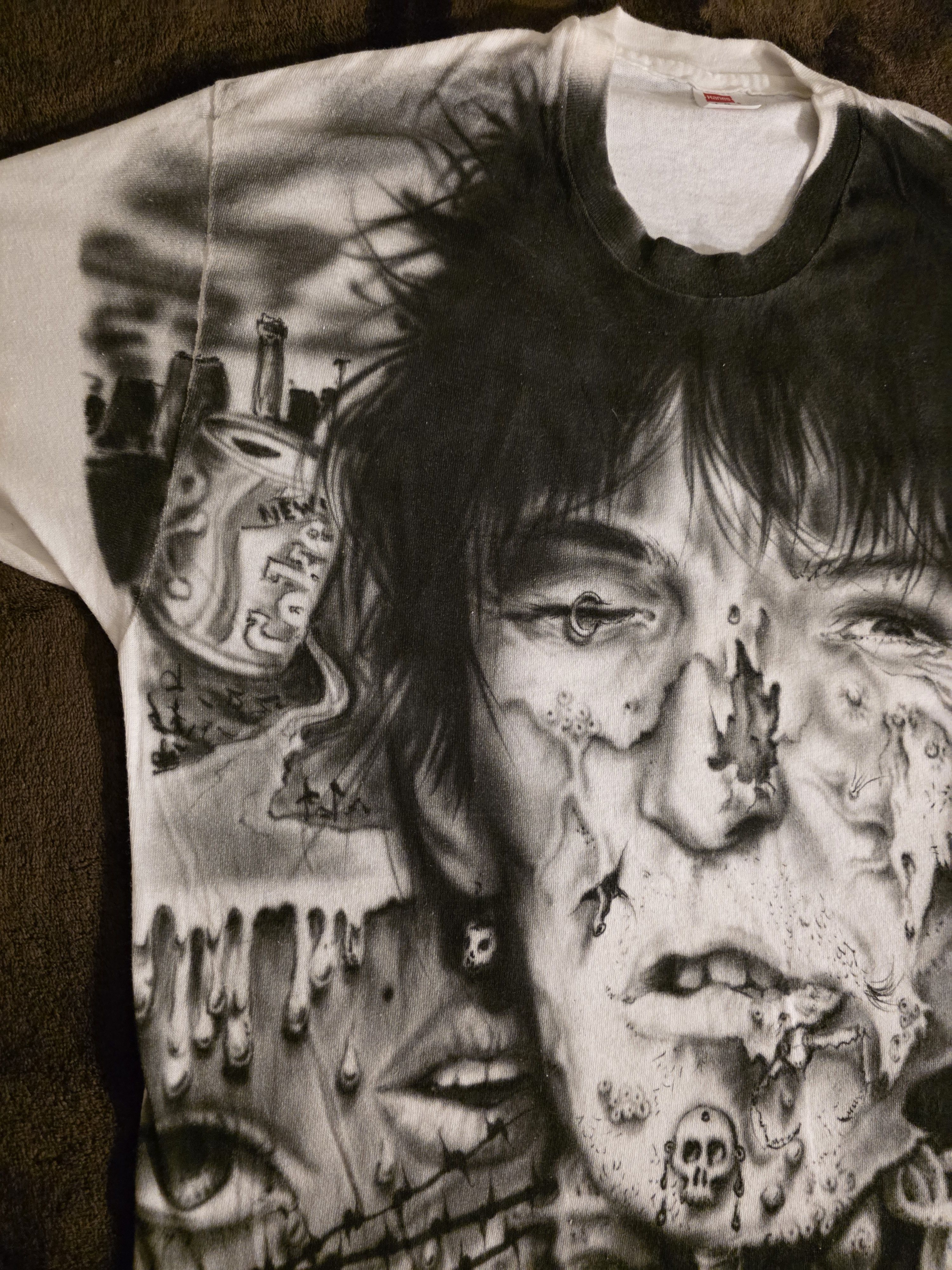 Other Vintage 1985 Airbrushed Keith Richards Art Tee Jurek Size US L / EU 52-54 / 3 - 2 Thumbnail