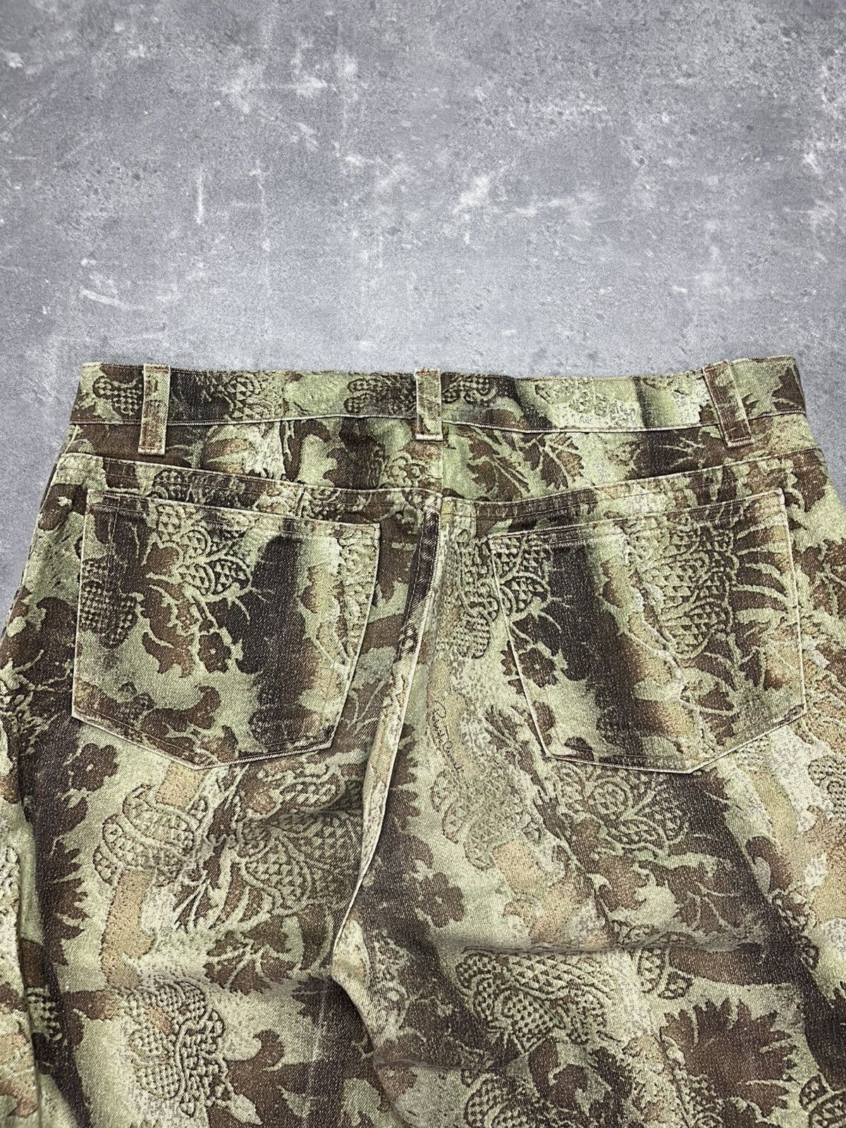Roberto Cavalli Ornament Printed Flared Denim Jeans M 32