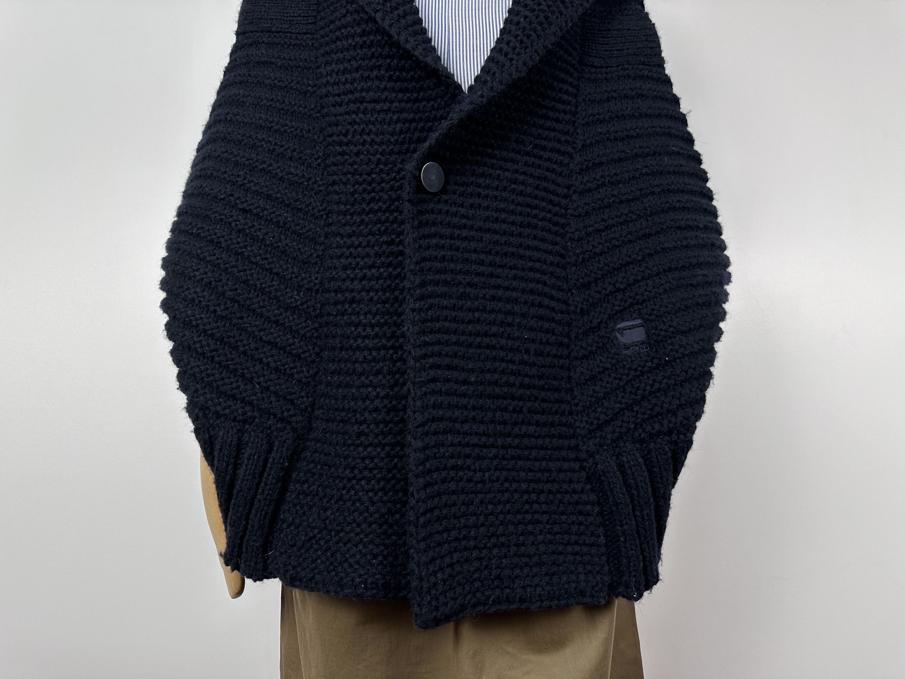 G-Star G Star Raw Keys Shrug Blue Knit Chunky Knit Sleeveless Shrug Size M / US 6-8 / IT 42-44 - 3 Thumbnail
