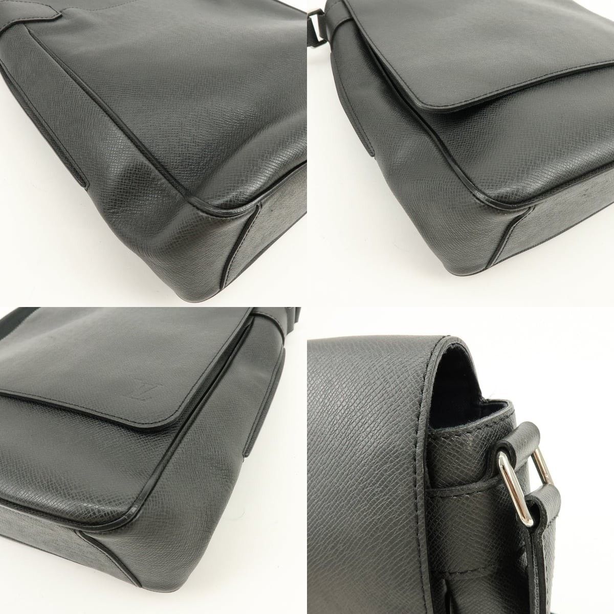 Louis Vuitton Louis Vuitton Taiga Leather Romain Messenger Bag Black Size ONE SIZE - 5 Thumbnail