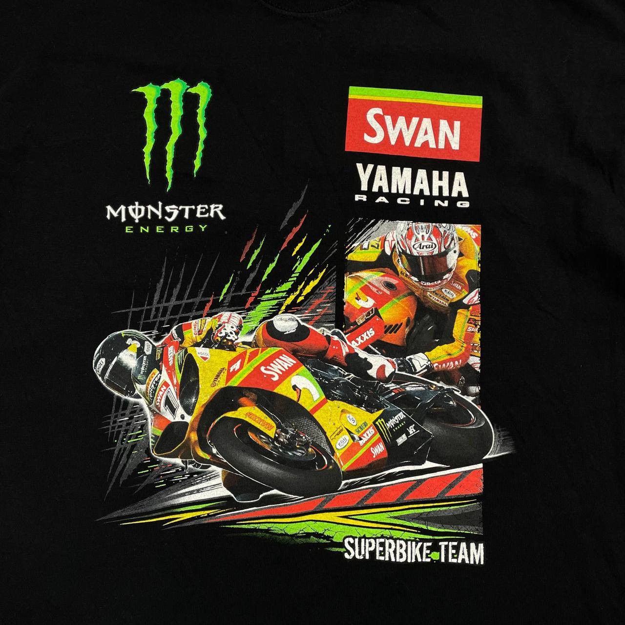 Yamaha Vintage 2000s Monster Energy Swan Yamaha Racing Team T Shirt Size US XXL / EU 58 / 5 - 8 Thumbnail