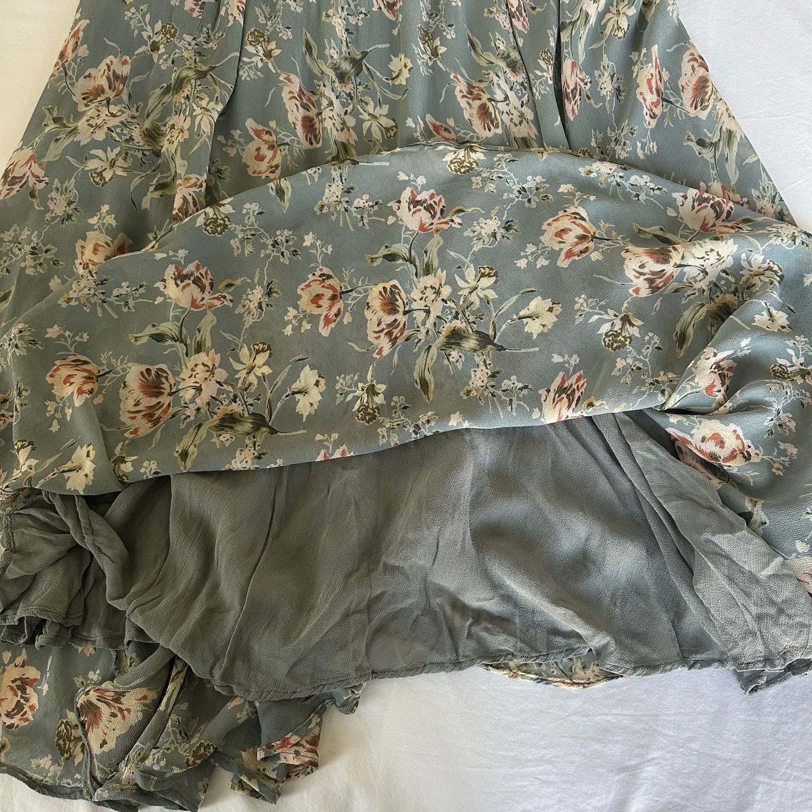 Other Women's Maxi 90s Full Flowy Floral Skirt Sarah Arizona XL Size 36" / US 14 / IT 50 - 4 Thumbnail