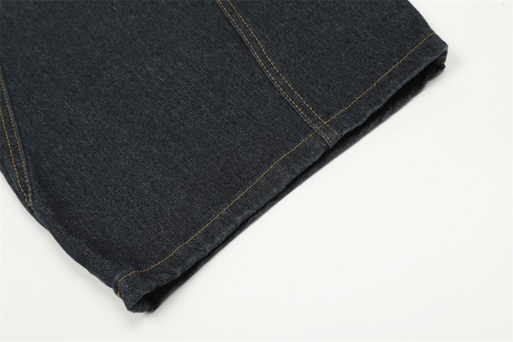 Vintage Men's street loose letter embroidered washed scimitar jeans Size US 32 / EU 48 - 6 Thumbnail