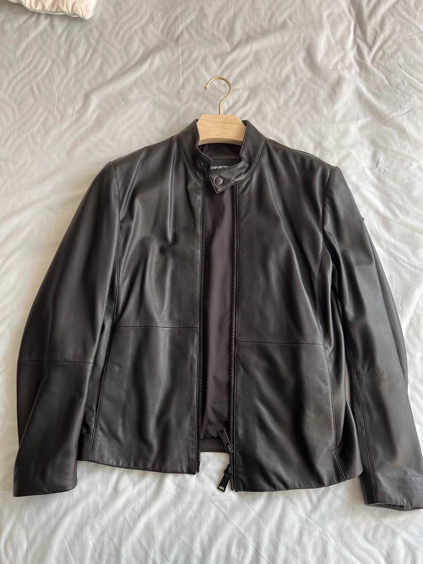 Armani Armani Men's Leather Jacket Ｑ23 Size US S / EU 44-46 / 1 - 1 Thumbnail