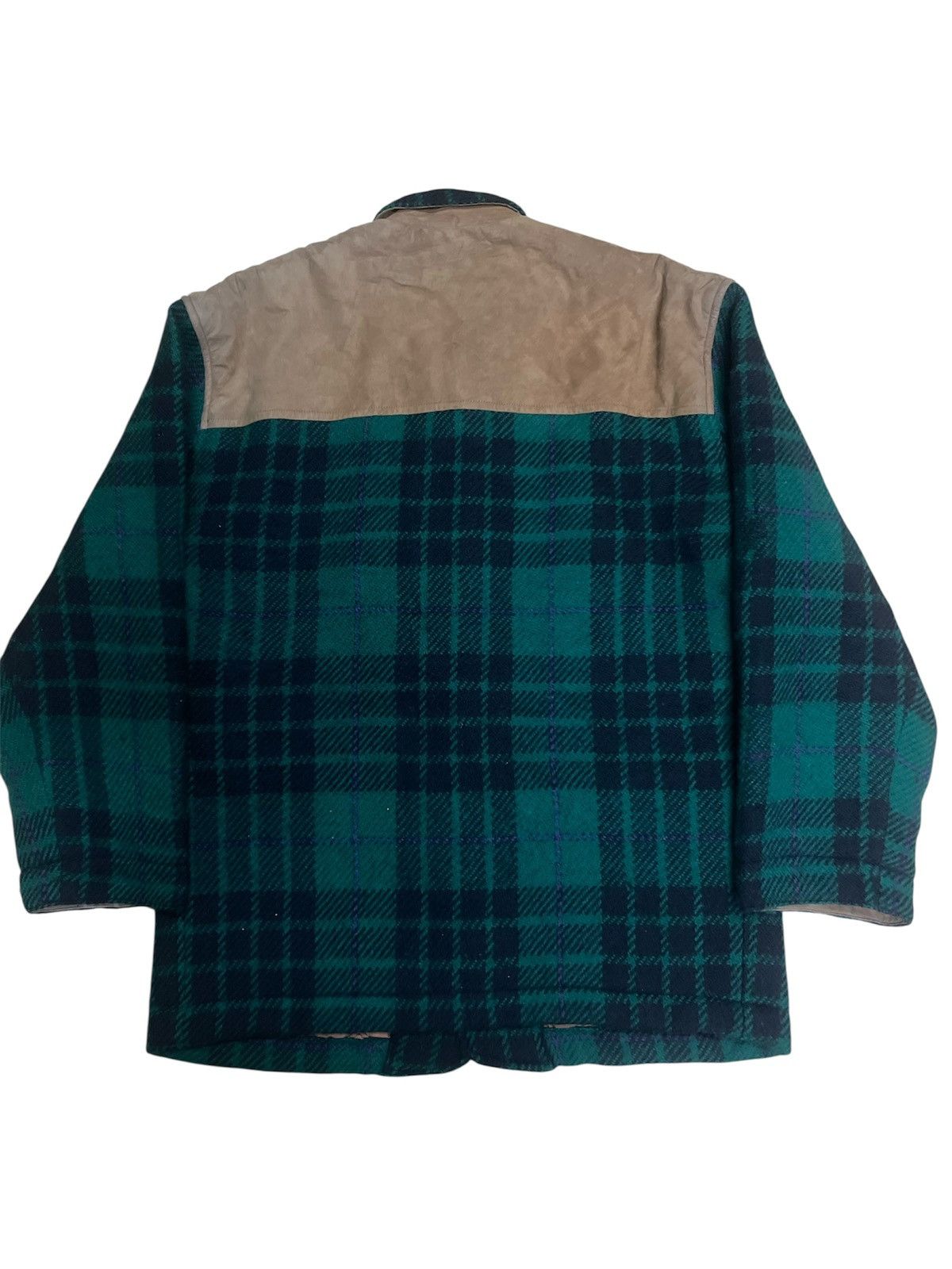 Vintage VINTAGE Webb Classic Plaid Jacket Suede Shoulder Japan Made Size US M / EU 48-50 / 2 - 2 Thumbnail