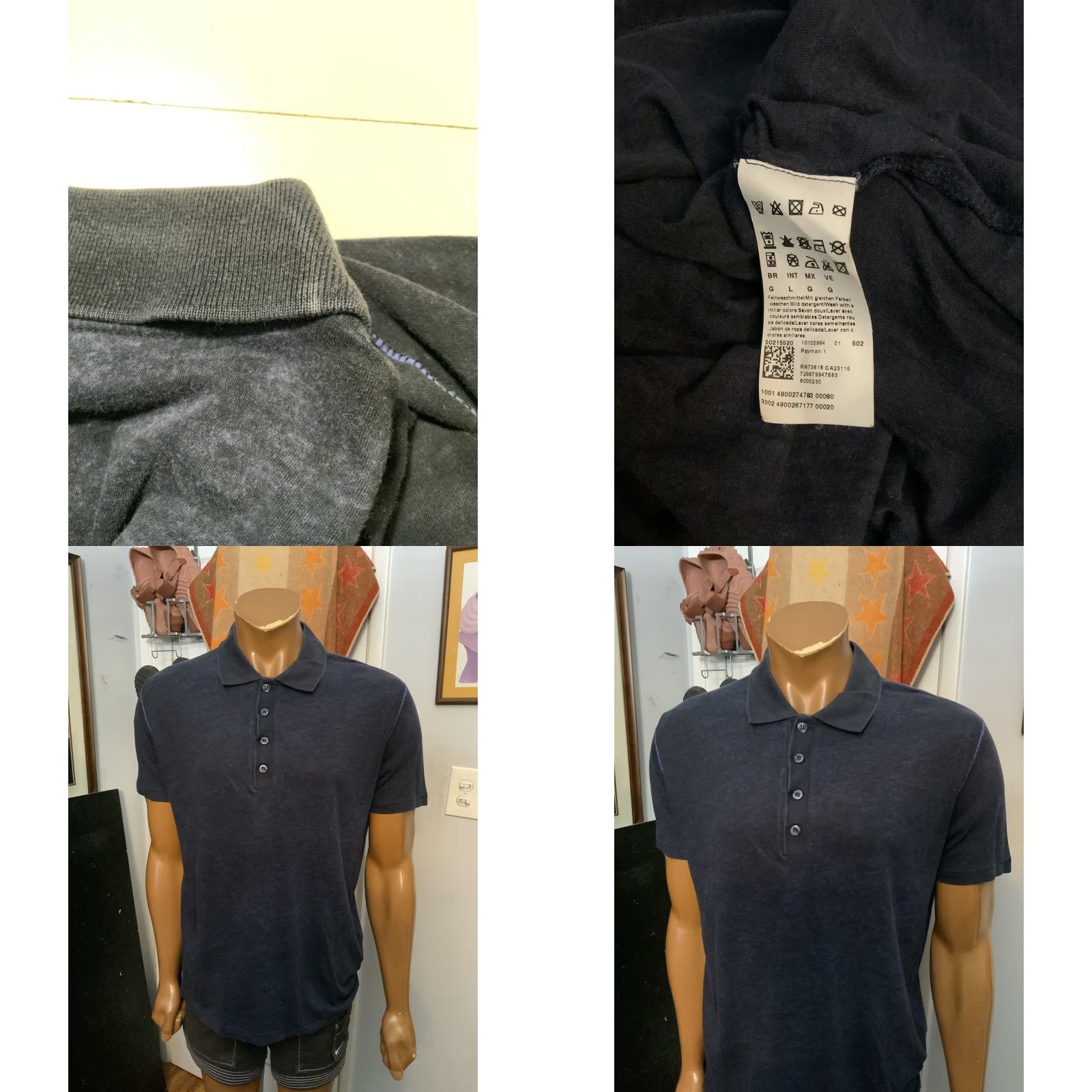 Hugo Boss VINTAGE Hugo Boss Payman Purple S/S Polo Shirt L Mens 100% Cotton Heather Purple Polo Shirt Size US L / EU 52-54 / 3 - 8 Thumbnail