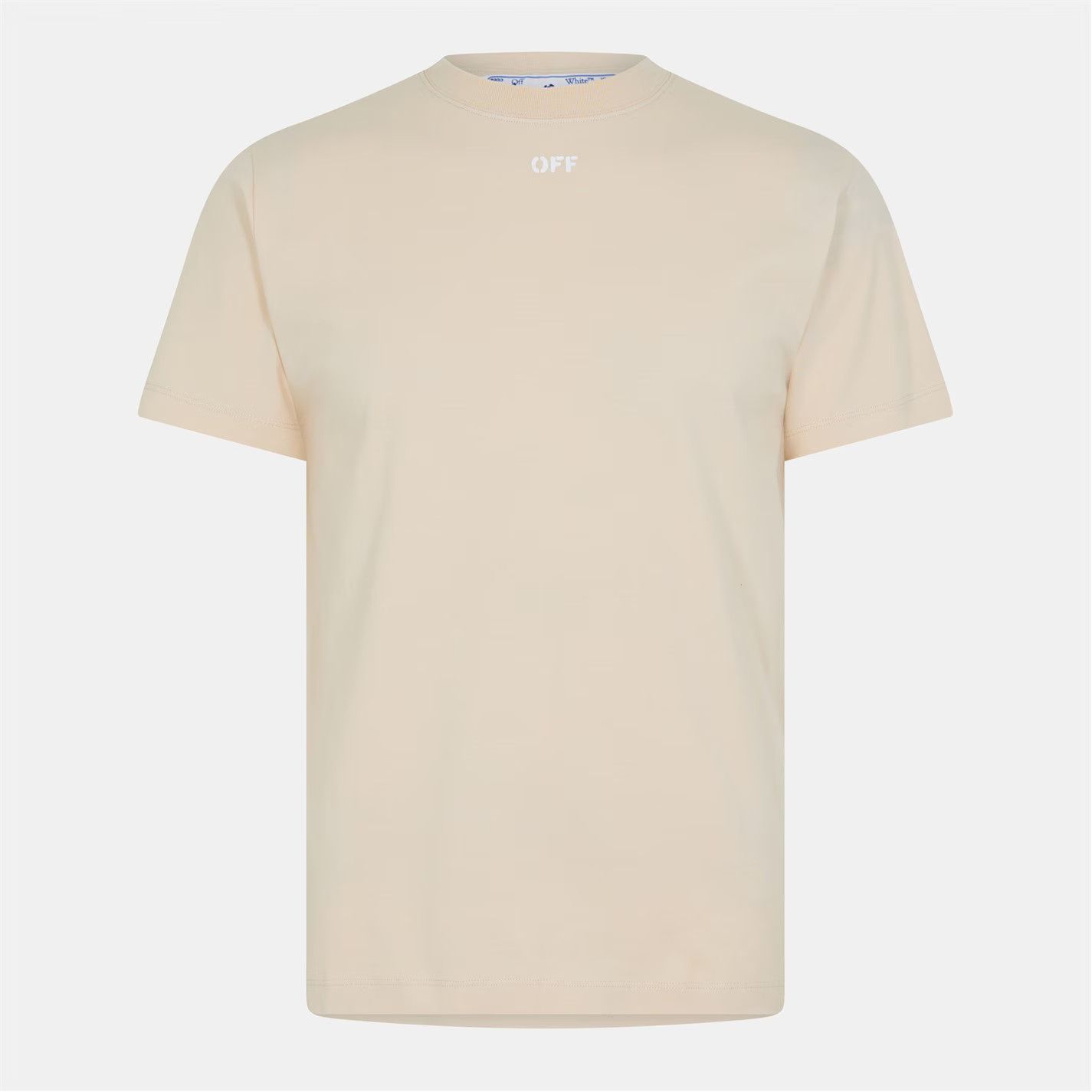 Off-White o1g2r1mq0226 Brick Arrow Crew Neck T-Shirt In Beige Size US XXS / EU 40 - 1 Thumbnail