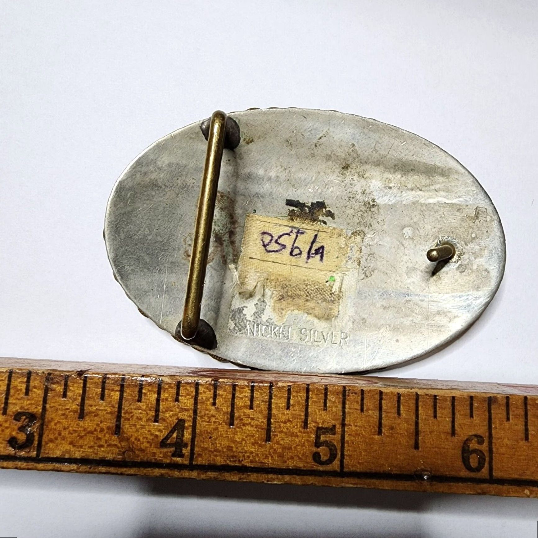 Vintage VINTAGE Rodeo Belt Buckle Pole Bending Nickel Silver Western Belt Buckle Adult Unisex Silver 60s-00s Theme: Cowboy & Western Size ONE SIZE - 2 Thumbnail