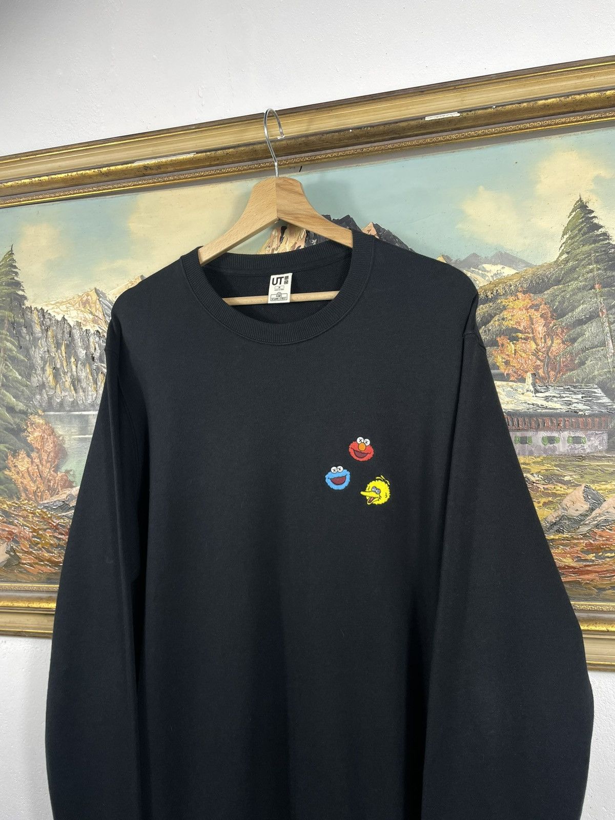 Japanese Brand × Kaws × Uniqlo Kaws x Uniqlo Black Sweatshirt Jumper Sweater Size US M / EU 48-50 / 2 - 4 Thumbnail