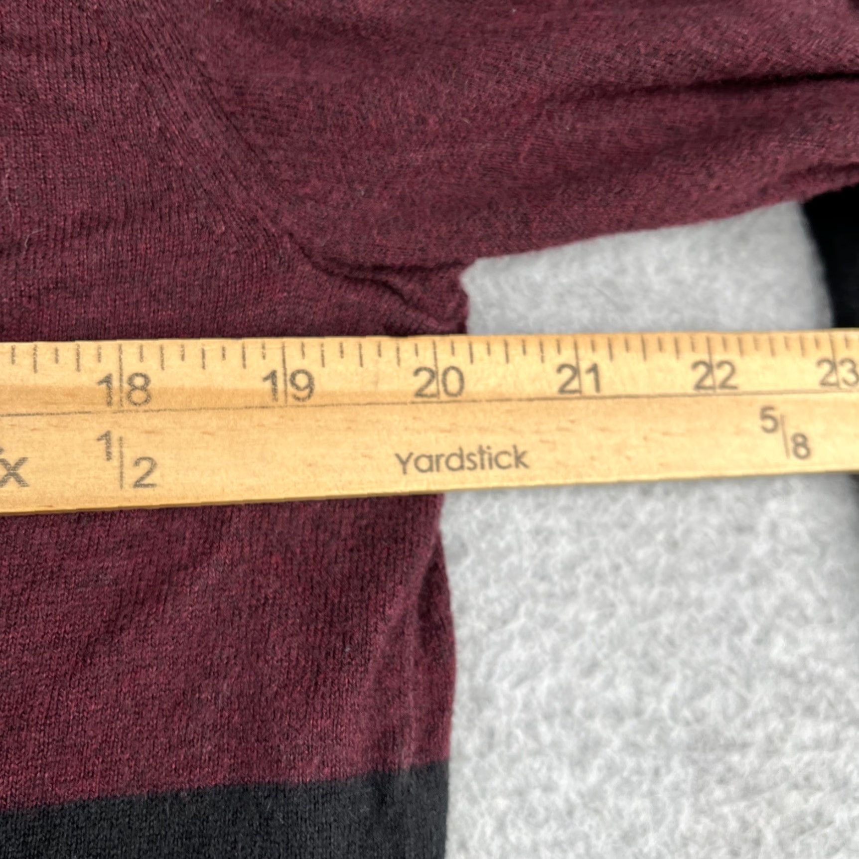 Banana Republic Banana Republic Sweater 1/2 Zip Men M Black Burgundy Stripe Pima Cotton Cashmere Mock Neck Pullover Classic Preppy Size US M / EU 48-50 / 2 - 7 Thumbnail
