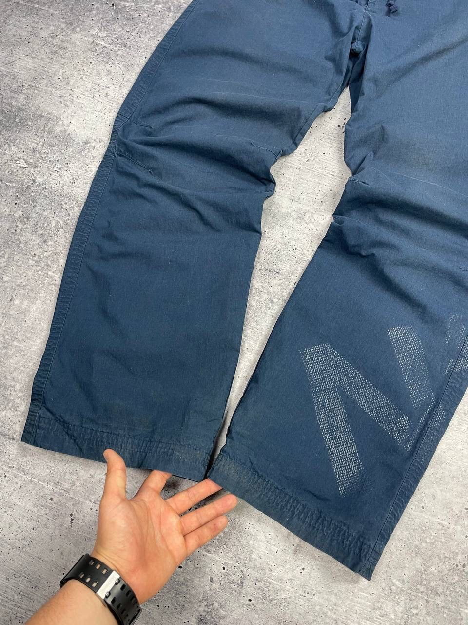 Nike × Vintage Vintage Nike Y2K Style Big Logo Swoosh Drill Nylon Pants Size US 32 / EU 48 - 7 Thumbnail
