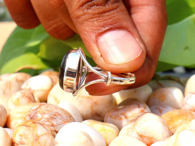 Handmade Labradorite Ring, 925 Silver Ring, Handmade Gift For Her Size ONE SIZE - 5 Thumbnail