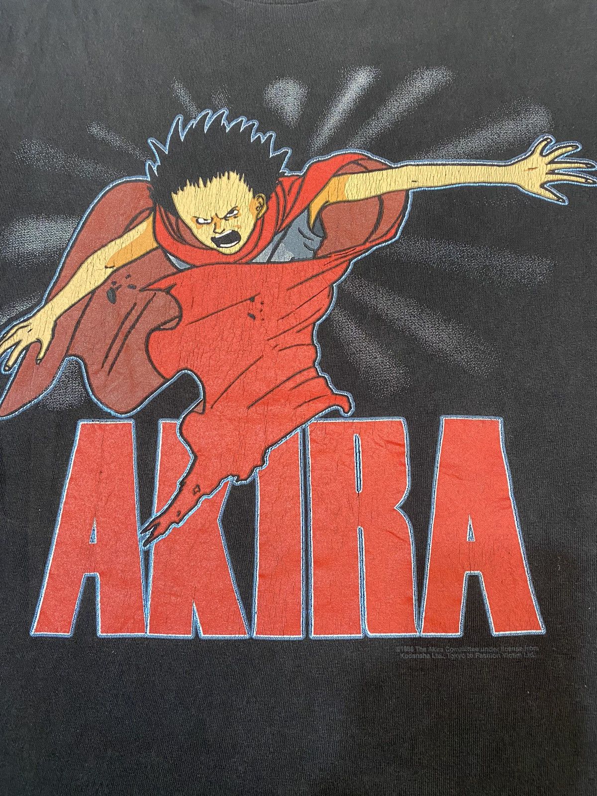 image of Cartoon Network x Movie 80's Akira X Tetsuo Cyberpunk Anime Shirt in Black, Men's (Size Medium)