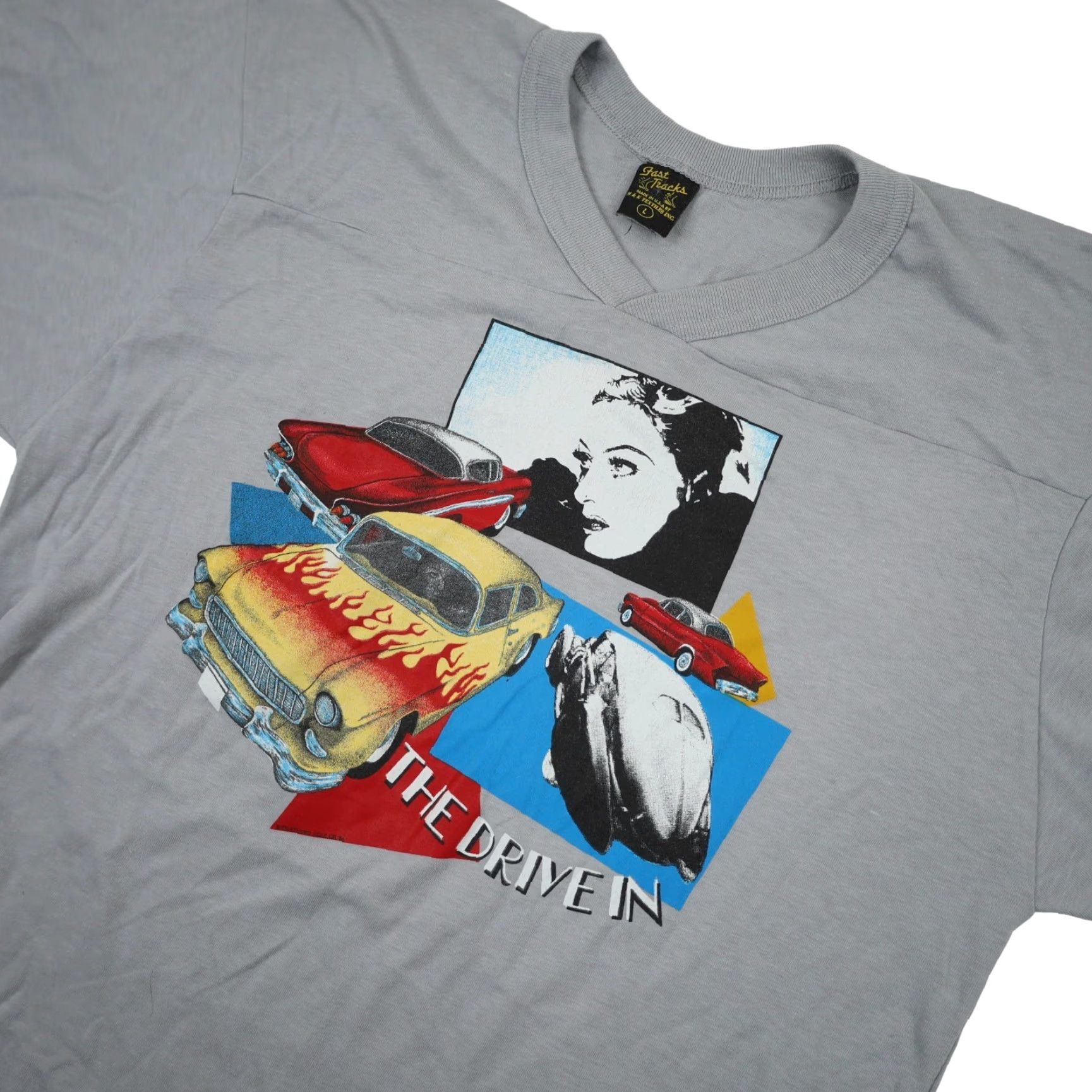 Vintage VINTAGE The Drive Ins Graphic Ringer T Shirt Size US L / EU 52-54 / 3 - 2 Thumbnail