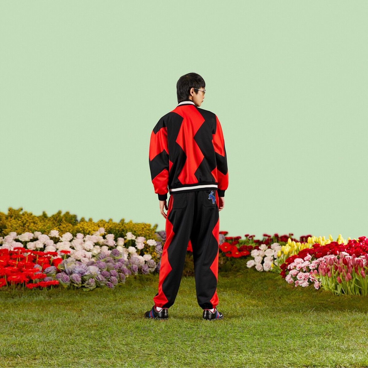 Gucci o1s1wg110125 Zig-Zag Jersey Jogging Pant in Multicolor Size US 34 / EU 50 - 3 Thumbnail