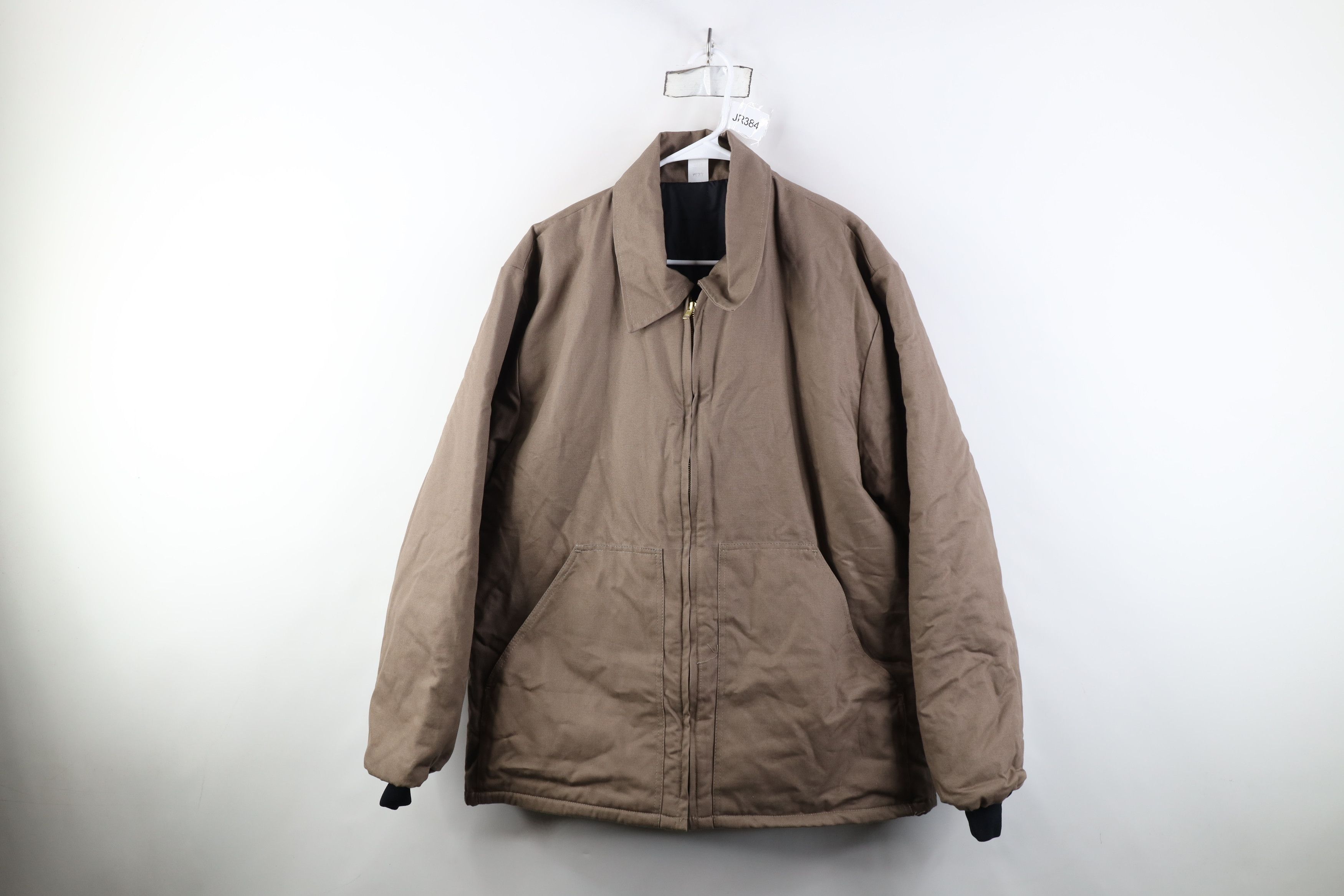 Vintage Vintage 90s Military Style Full Zip Jacket Canvas Brown Size US L / EU 52-54 / 3 - 1 Thumbnail