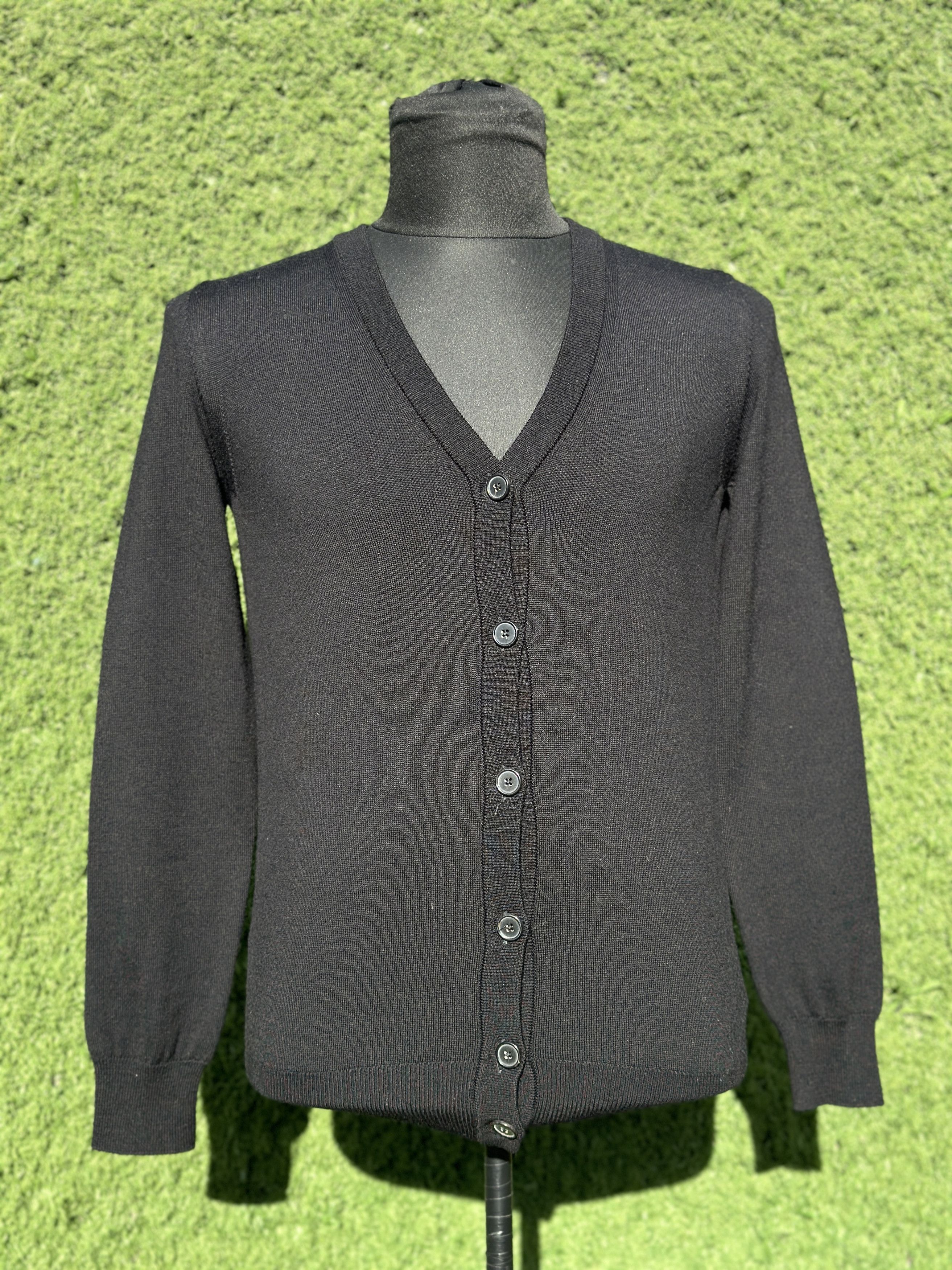 Maison Margiela Maison Margiela Four-Stitch Silk Elbow Patch Cardigan Size S Size S / US 4 / IT 40 - 1 Thumbnail