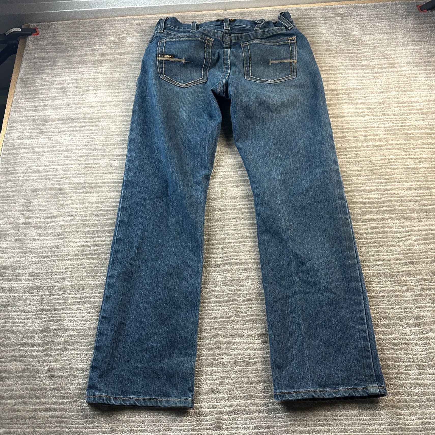 Ariat Ariat Jeans M4 30x30 Blue Denim Bootcut Relaxed Mens Regular Size 30-30 Classic 90s Cowboys & Western Theme Utility Pants Size US 30 / EU 46 - 2 Thumbnail